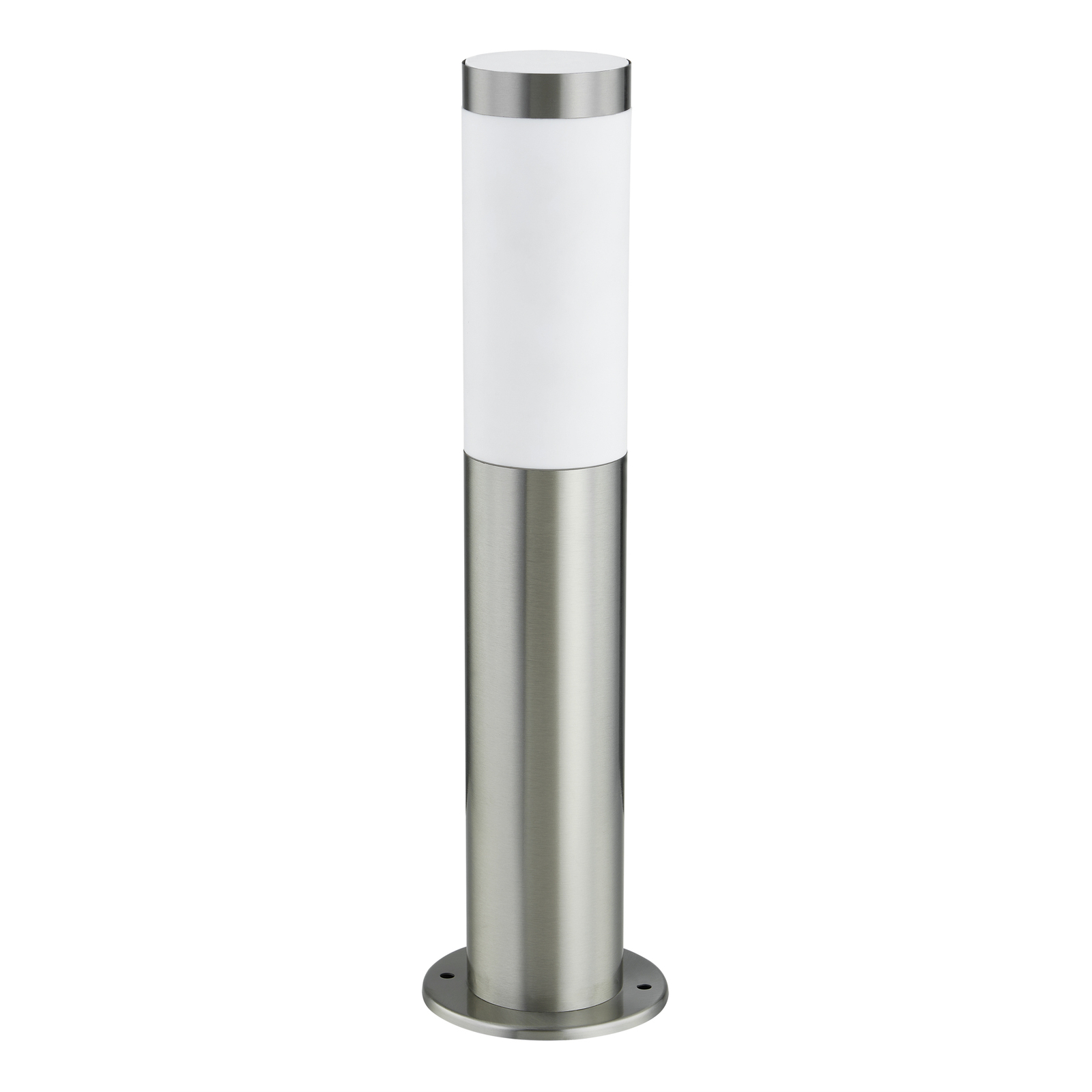 Lindby Statius pillar lamp, grey, stainless steel, sensor, 45 cm