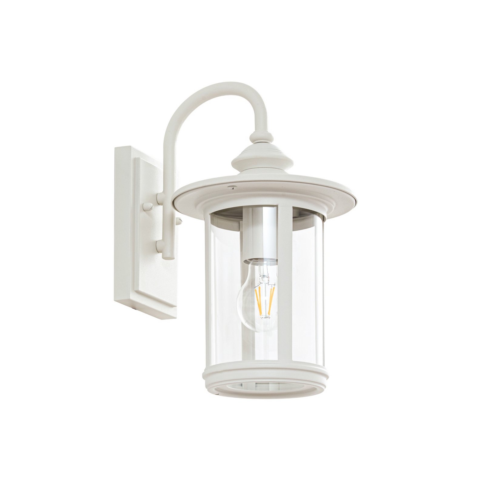 Zayn udendørs væglampe, højde 33 cm, glas, hvid, IP23 - Lindby Zayn udendørs væglampe, højde 33 cm, glas, hvid, IP23 - Lindby