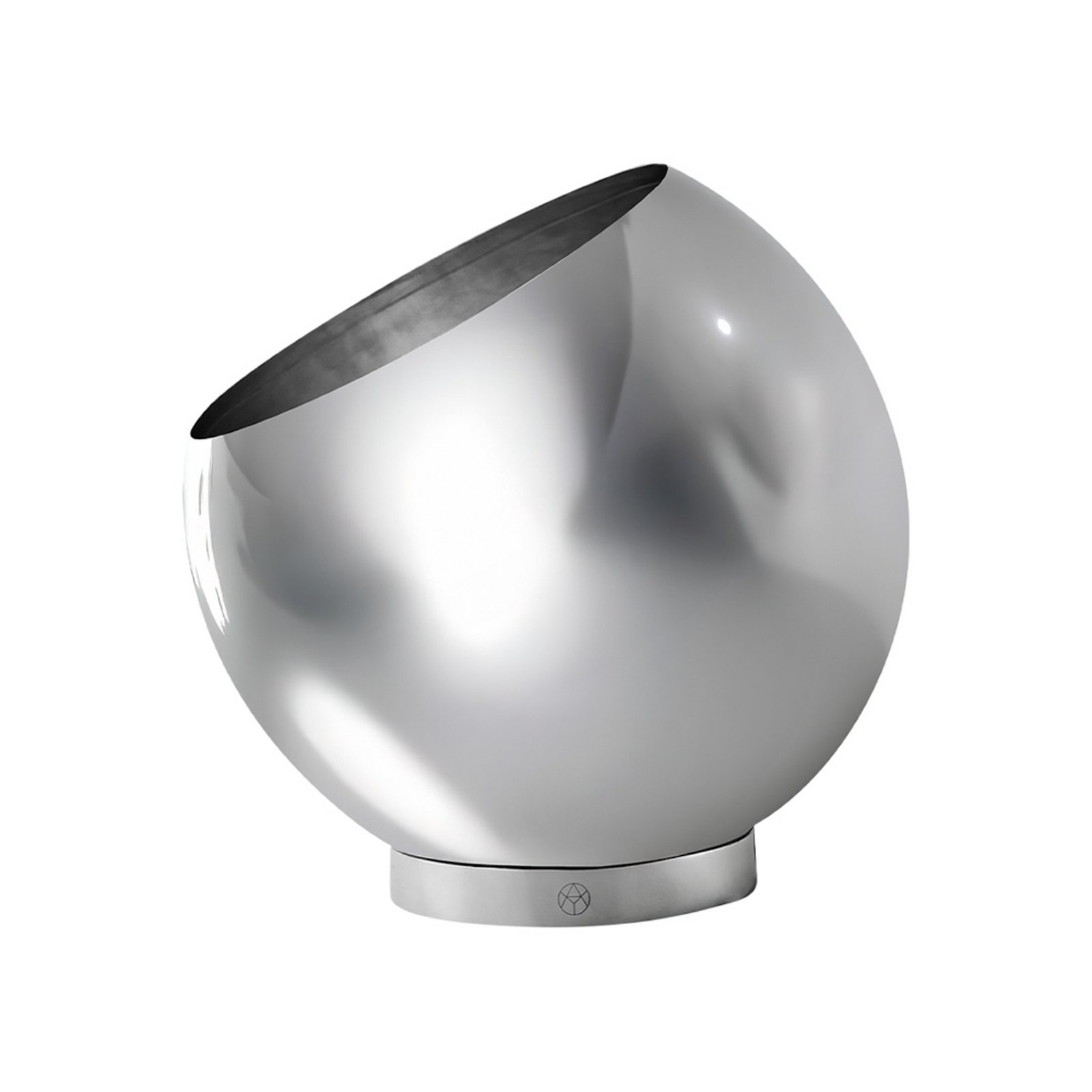 Pot de fleurs Globe, Ø 17 cm, argent, acier inoxydable - AYTM