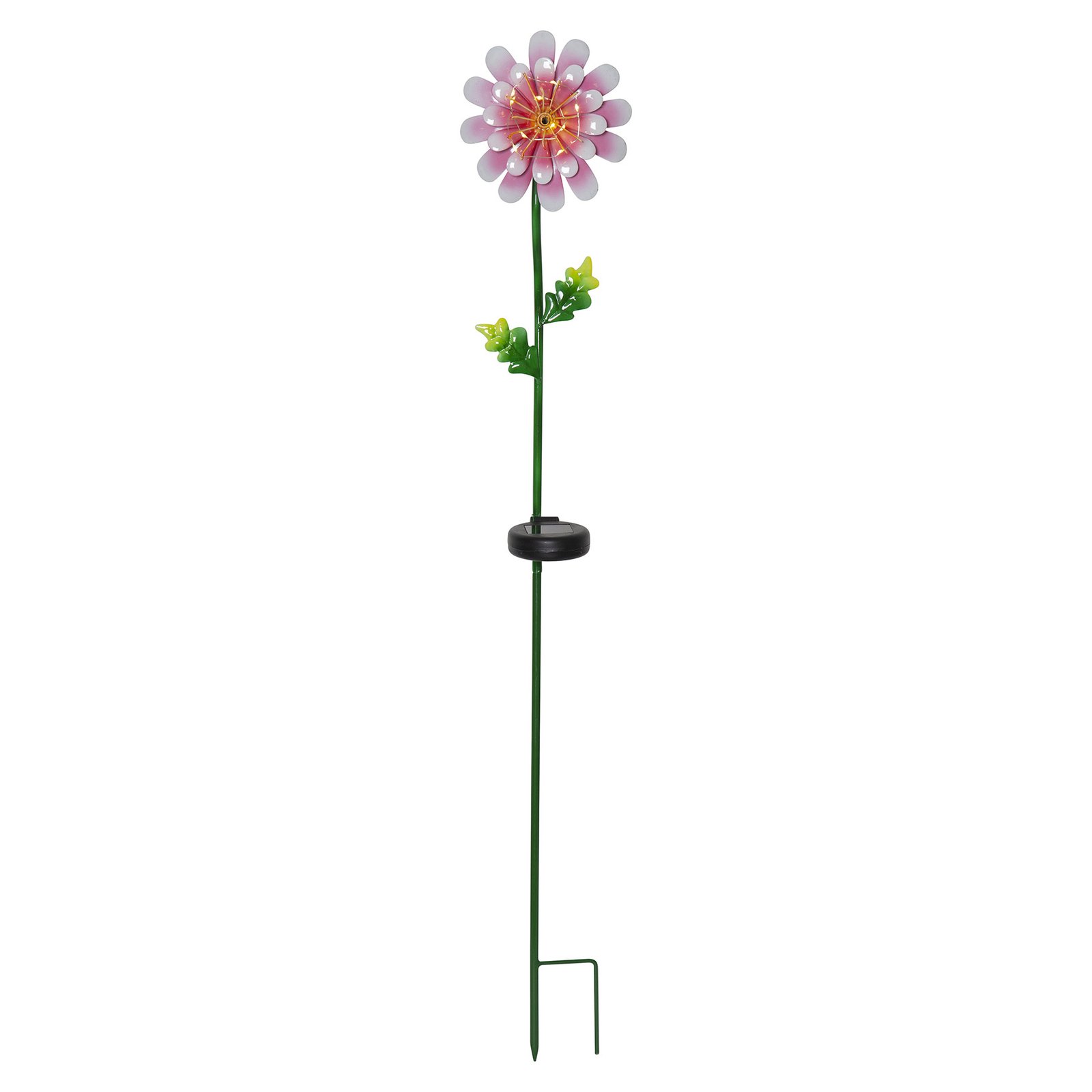 Pink Daisy LED solar light, flower shape