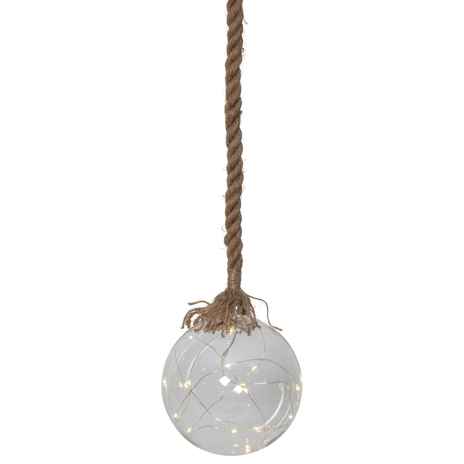 LED-Dekorationsleuchte Jutta mit Glaskugel