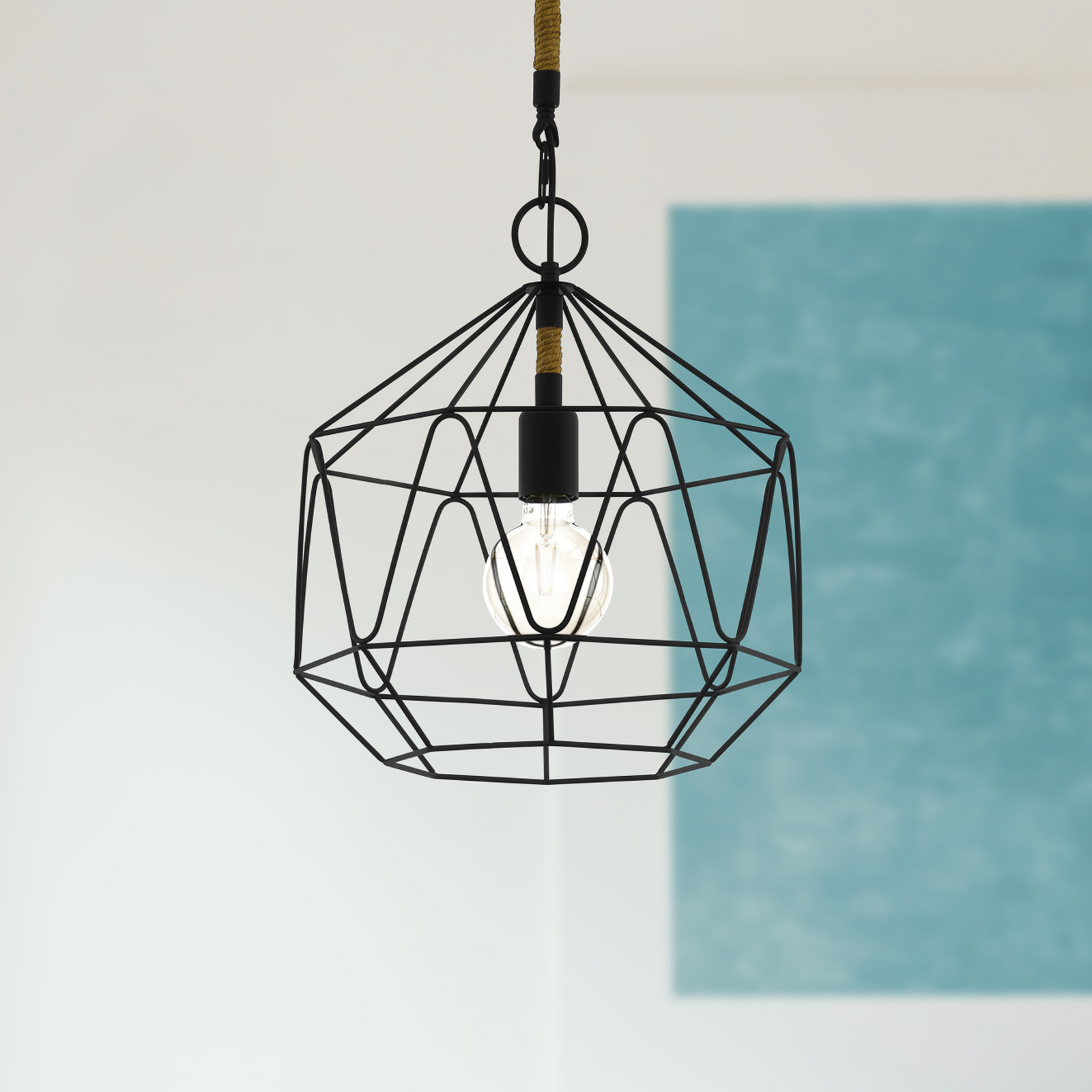 Cottingham hanging light, cage, 1-bulb