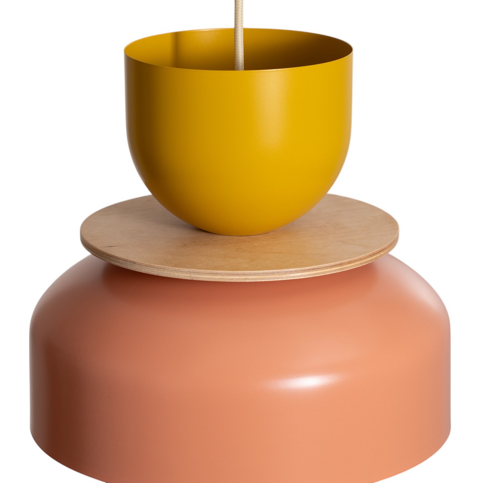 Hengelampe Uto, korall/gul, Ø 30 cm, metall Hengelampe Uto, korall/gul, Ø 30 cm, metall