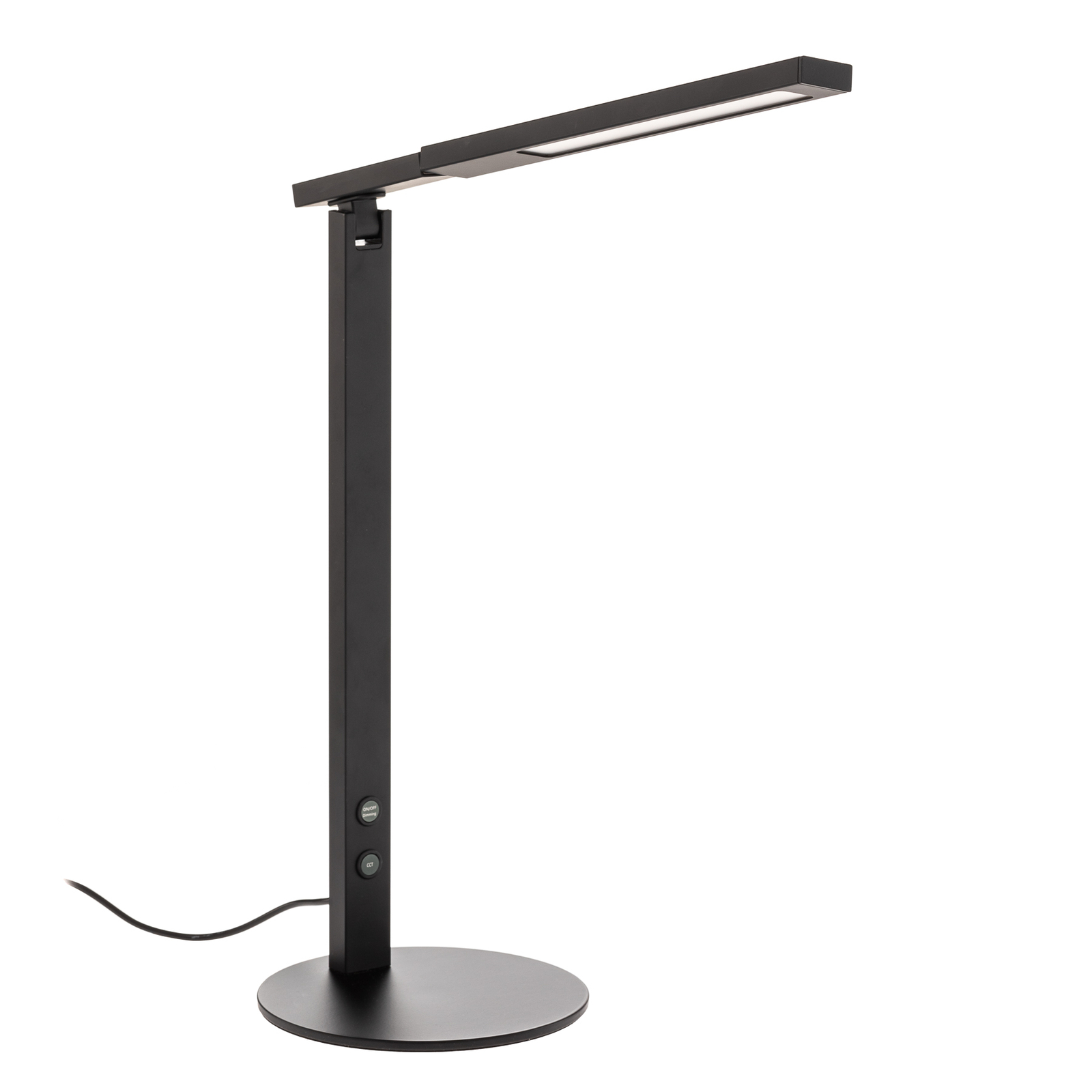 Ideāla LED galda lampa ar regulējamu apgaismojumu, melna