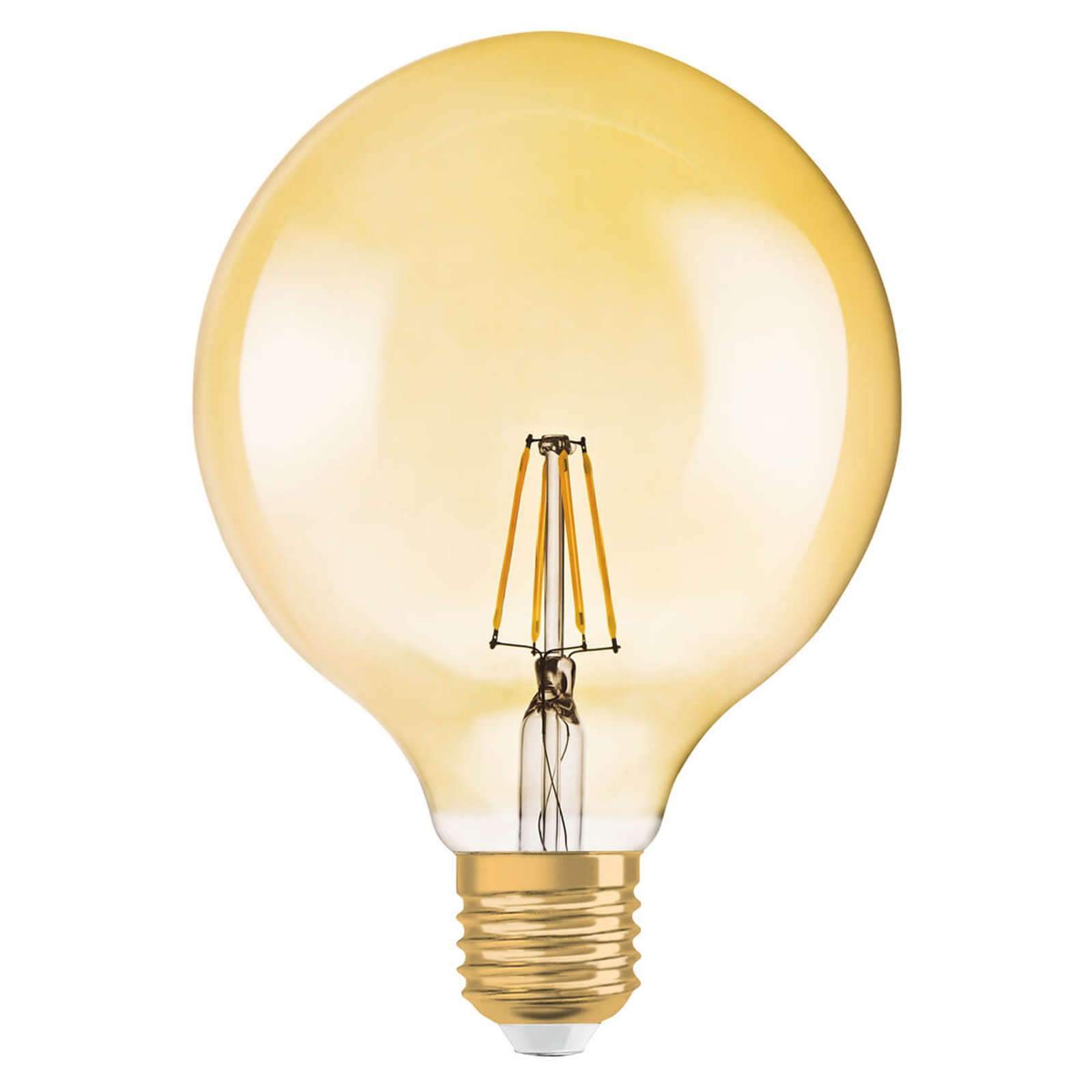 LED stiklinė lempa E27 2,5W 2 400K aukso spalvos siūlas
