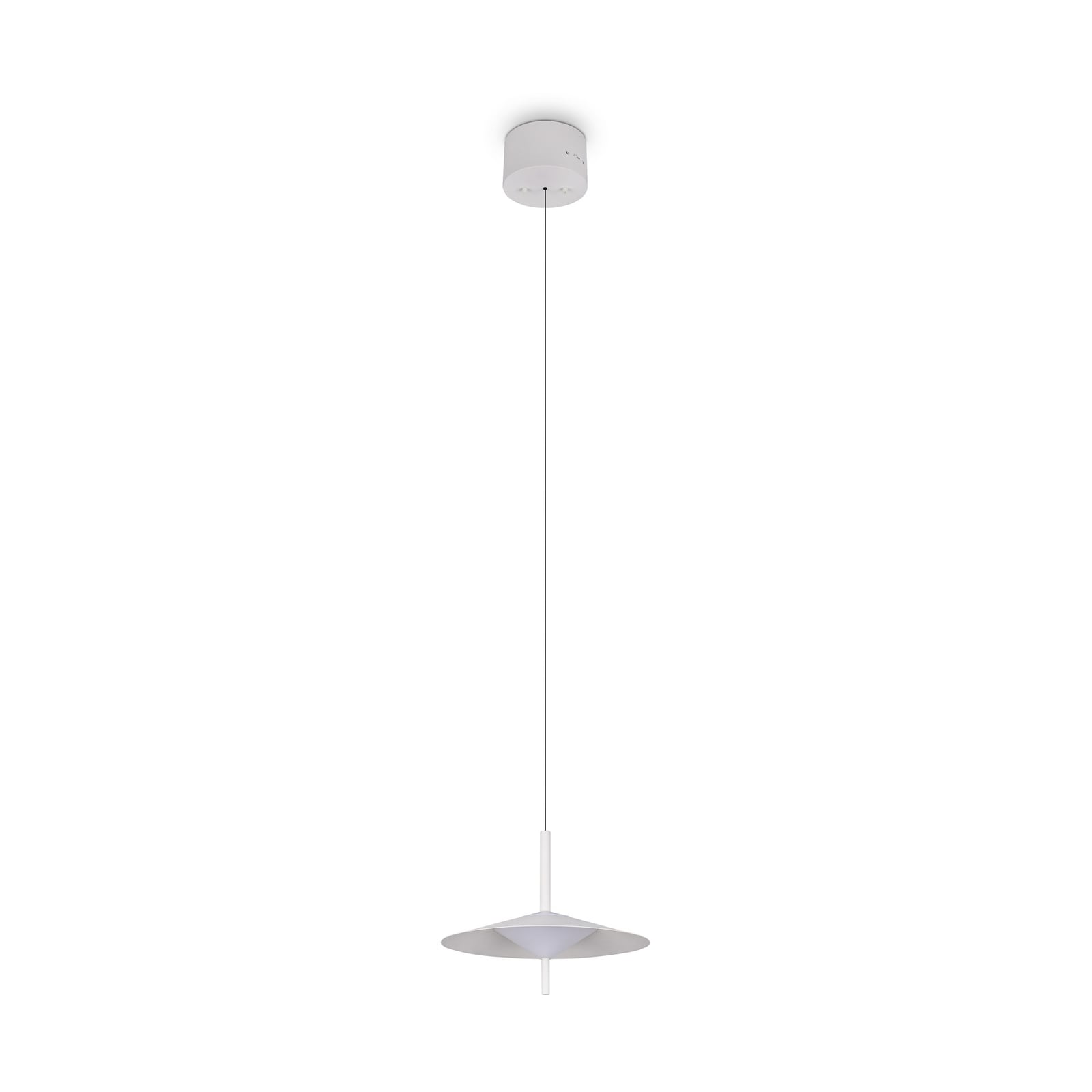 LED piekaramā lampa „Amalo“, matēti balta, Ø 30 cm, metāls, CCT
