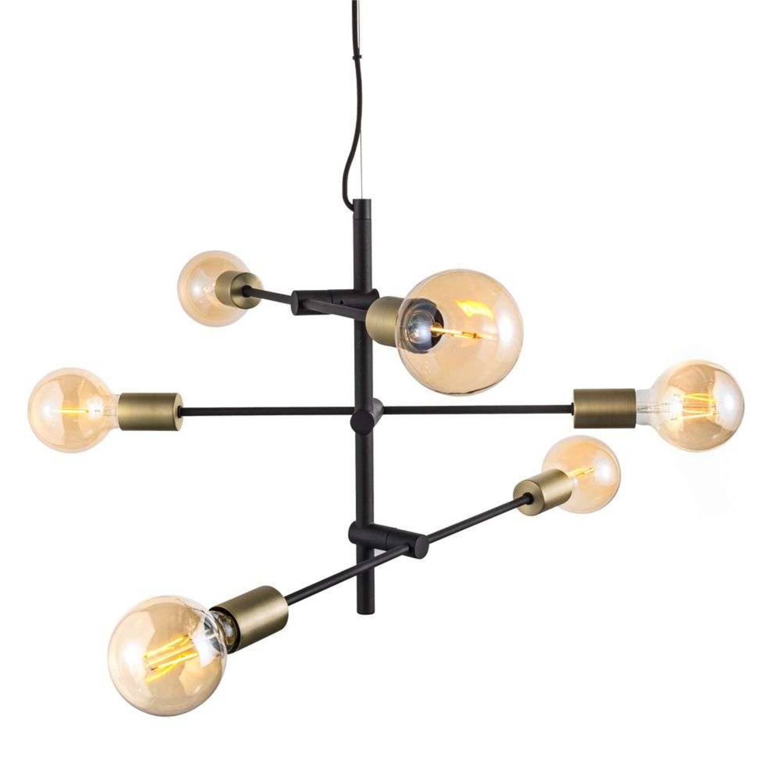 Josefine Lustră Pendul Black/Brass - Nordlux