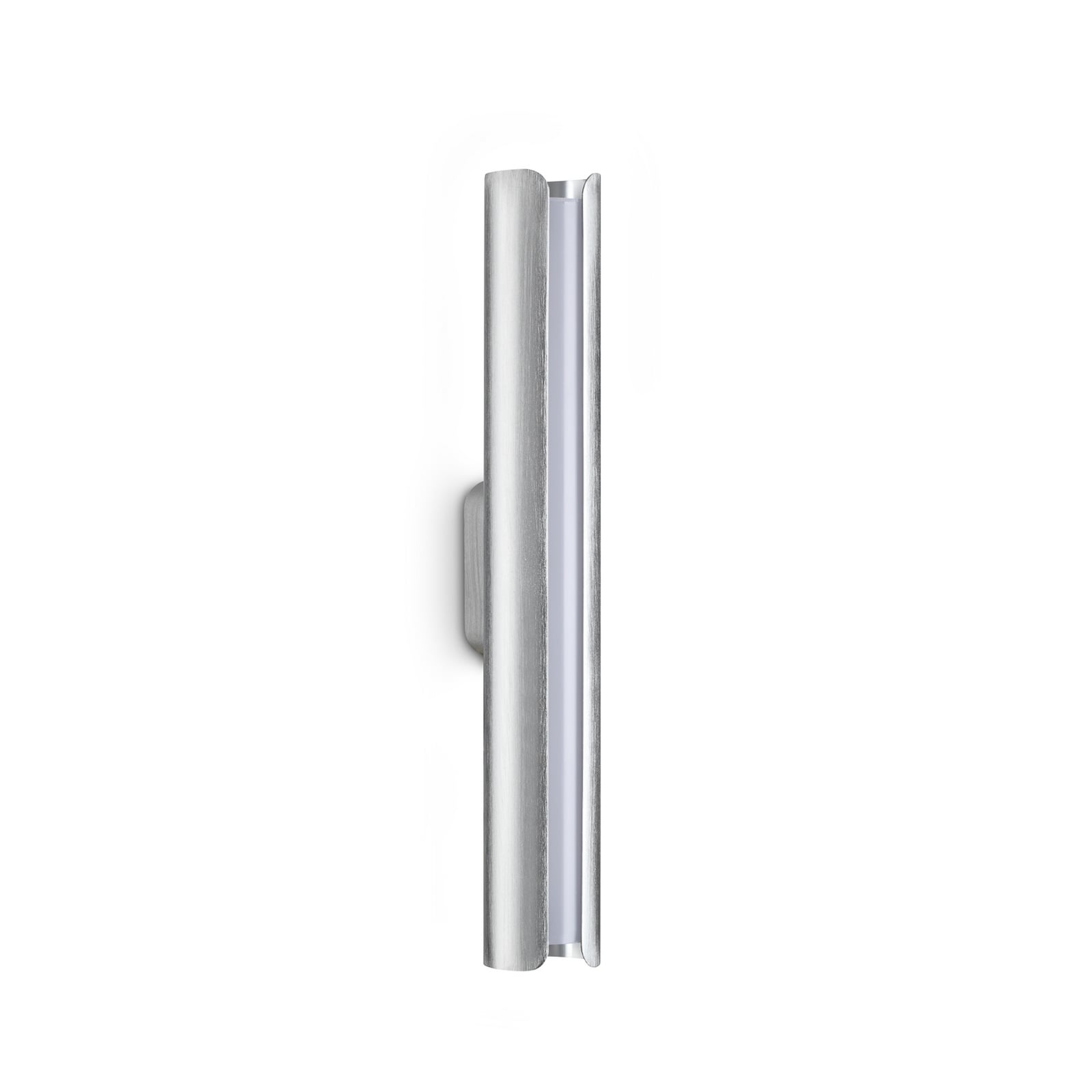 IDEAL LUX LED-vegglampe Dorica i stålfarge, høyde 30 cm, metall