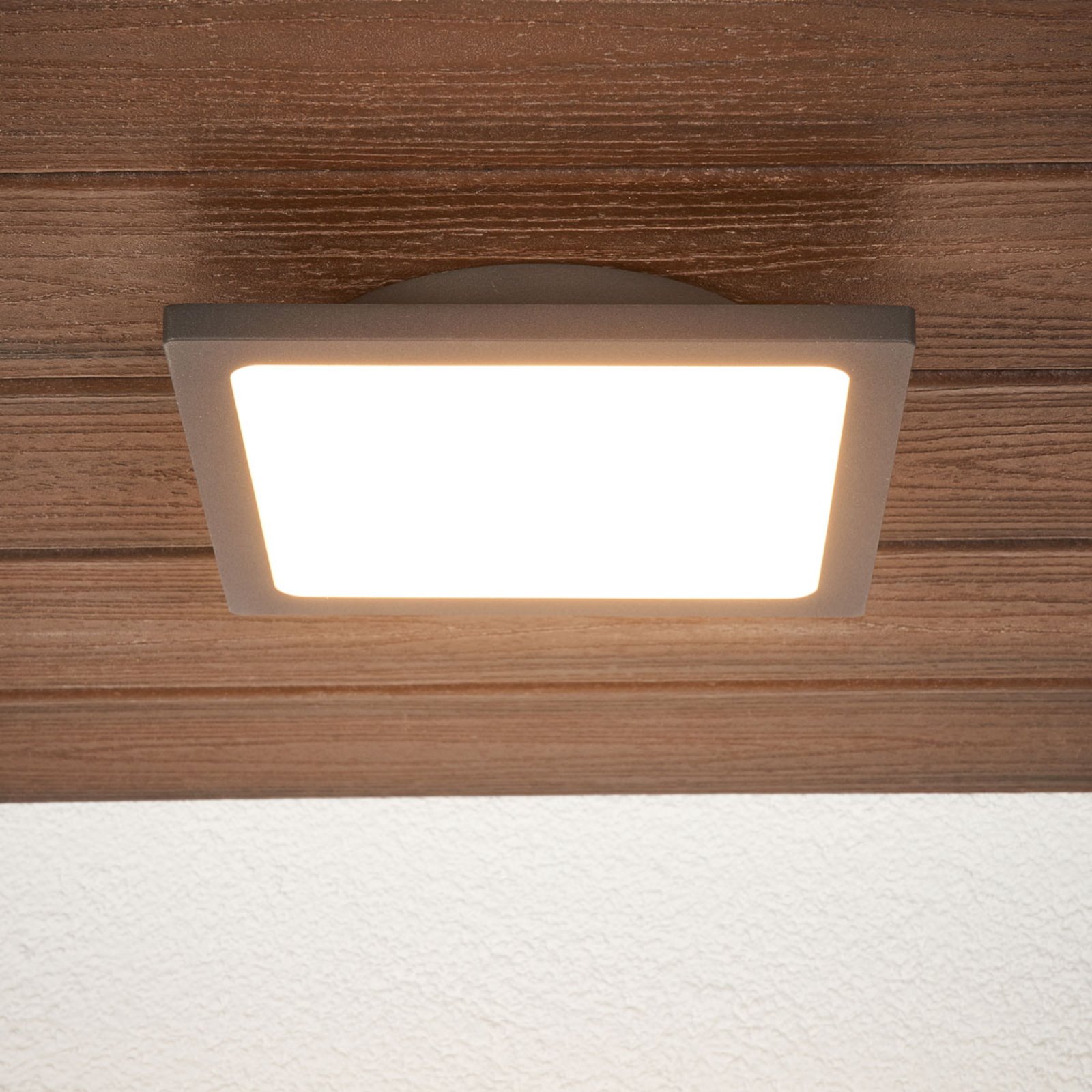 Mabella Outdoor Ceiling Lamp w/Sensor Dark Grey/White - Lucande