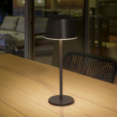 LEDVANCE Style Stan Lámpara de mesa LED recargable, CCT, gris oscuro