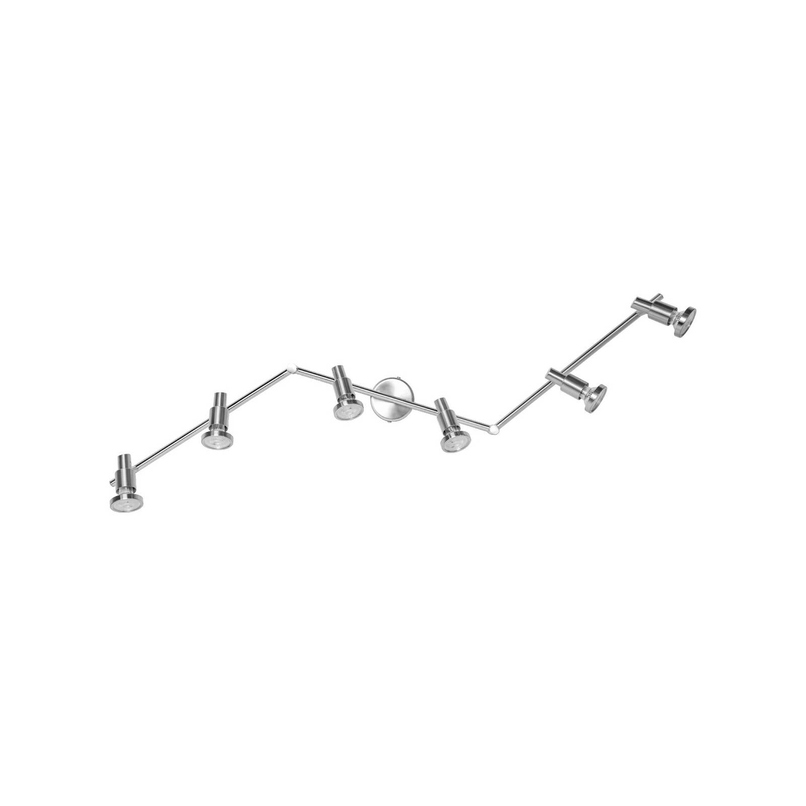 OSRAM Deckenstrahler, silber, Metall 6-flg. GU10-LED 2.700 K