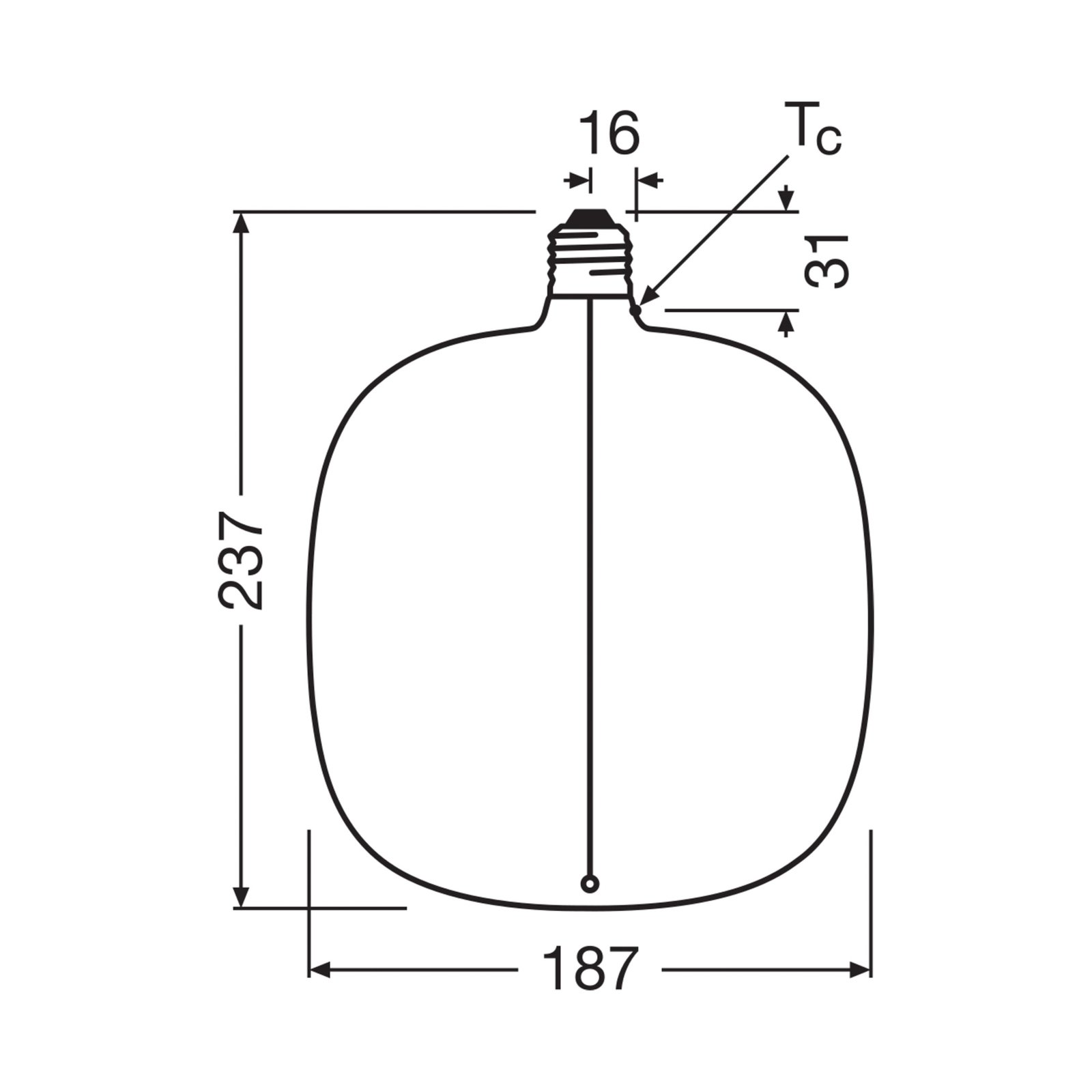 OSRAM LED Vintage Big Oval E27 4.8W 818 Filament dim