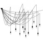 Suspension Maman, 14 ampoules, noir, bon plan retour - SELETTI