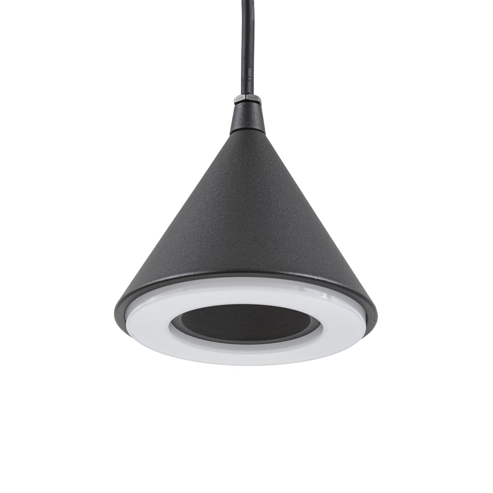 Lindby LED висяща лампа за външно осветление Soran, Ø 15 см, черна, IP44