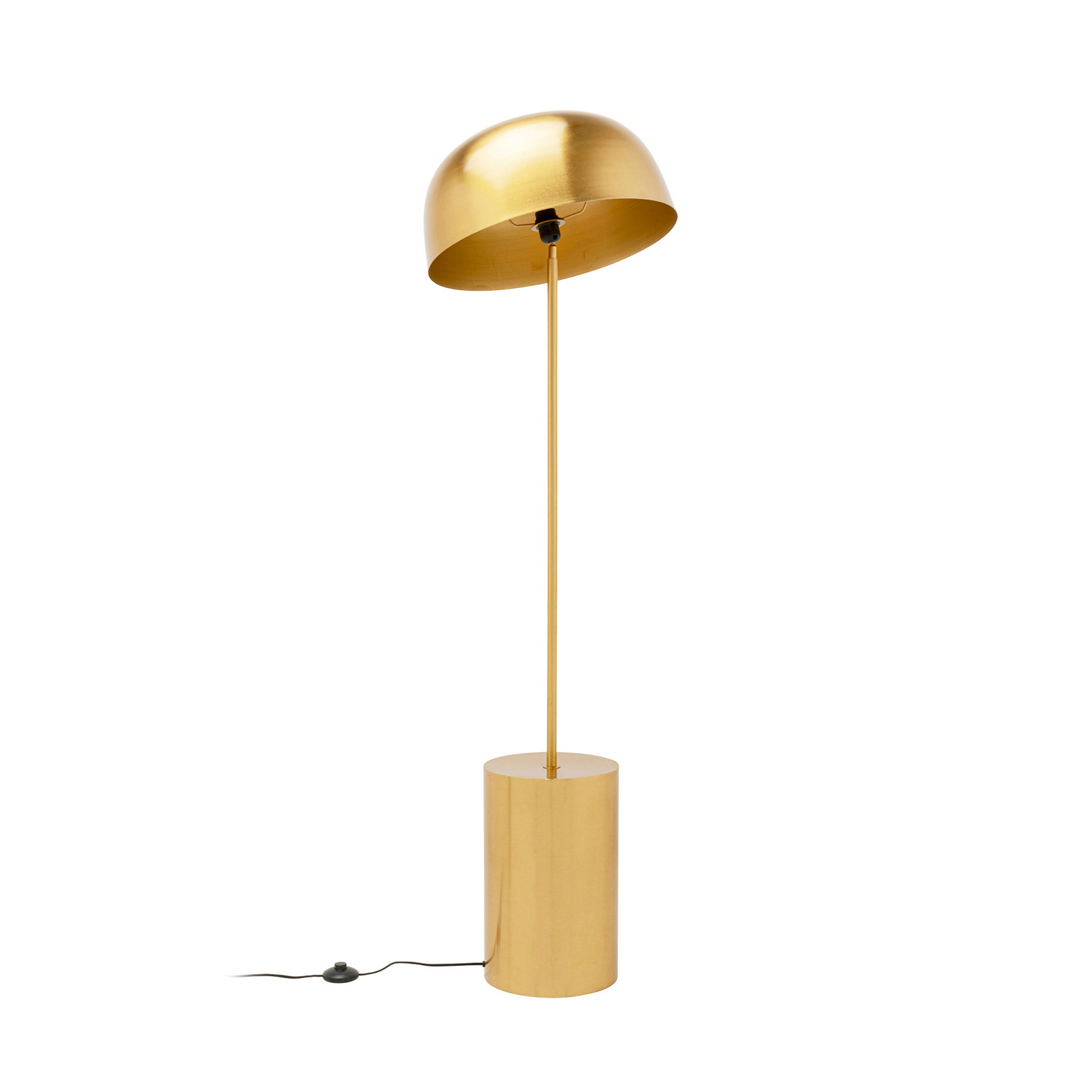 Lampe sur pied KARE Loungy, couleur or, métal, 160 cm, E27