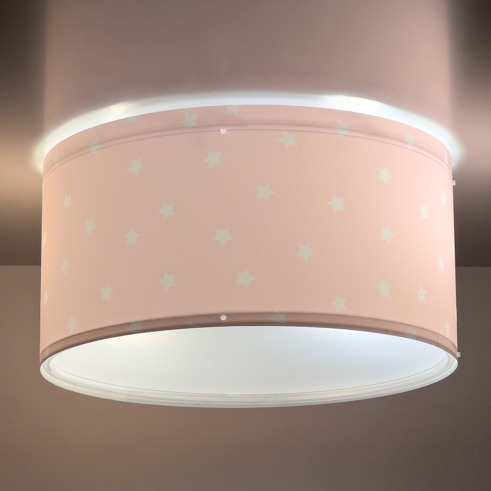 Dalber Star Light plafondlamp voor kinderen roze