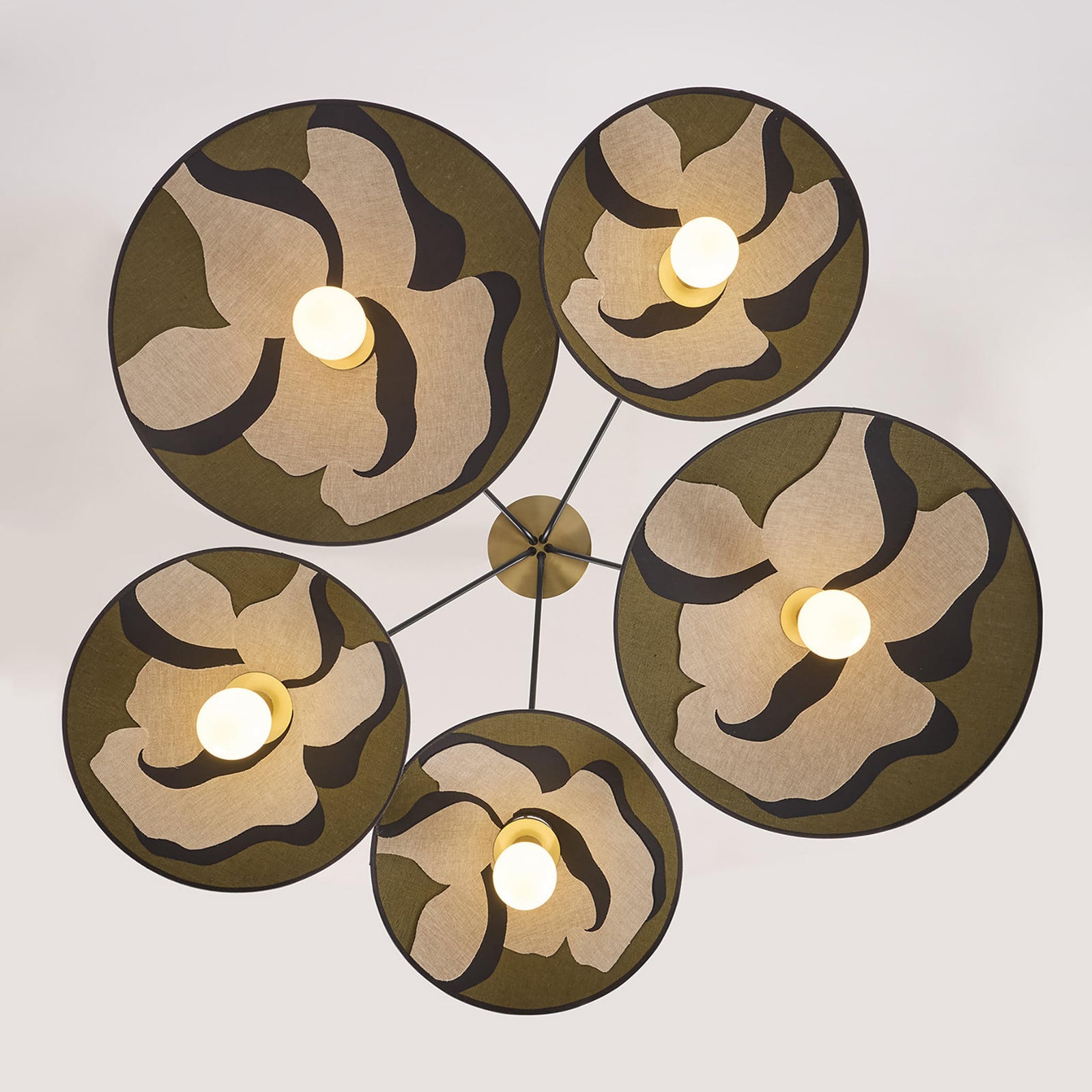 MARKET SET riputatav lamp Sonia Laudet, khaki, 5-lambiline, E27