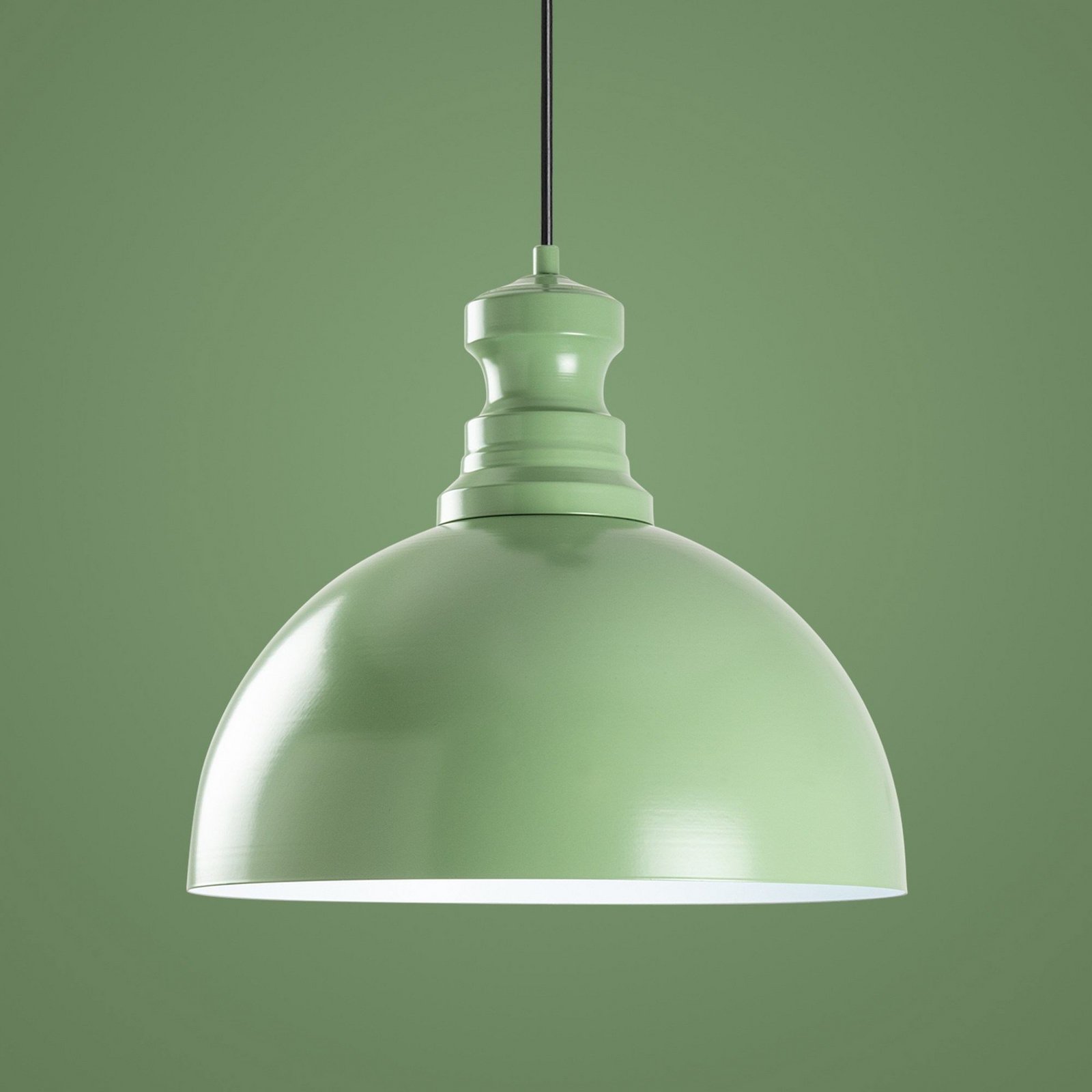 Kure pendant light, mint green, metal, Ø 40 cm E27