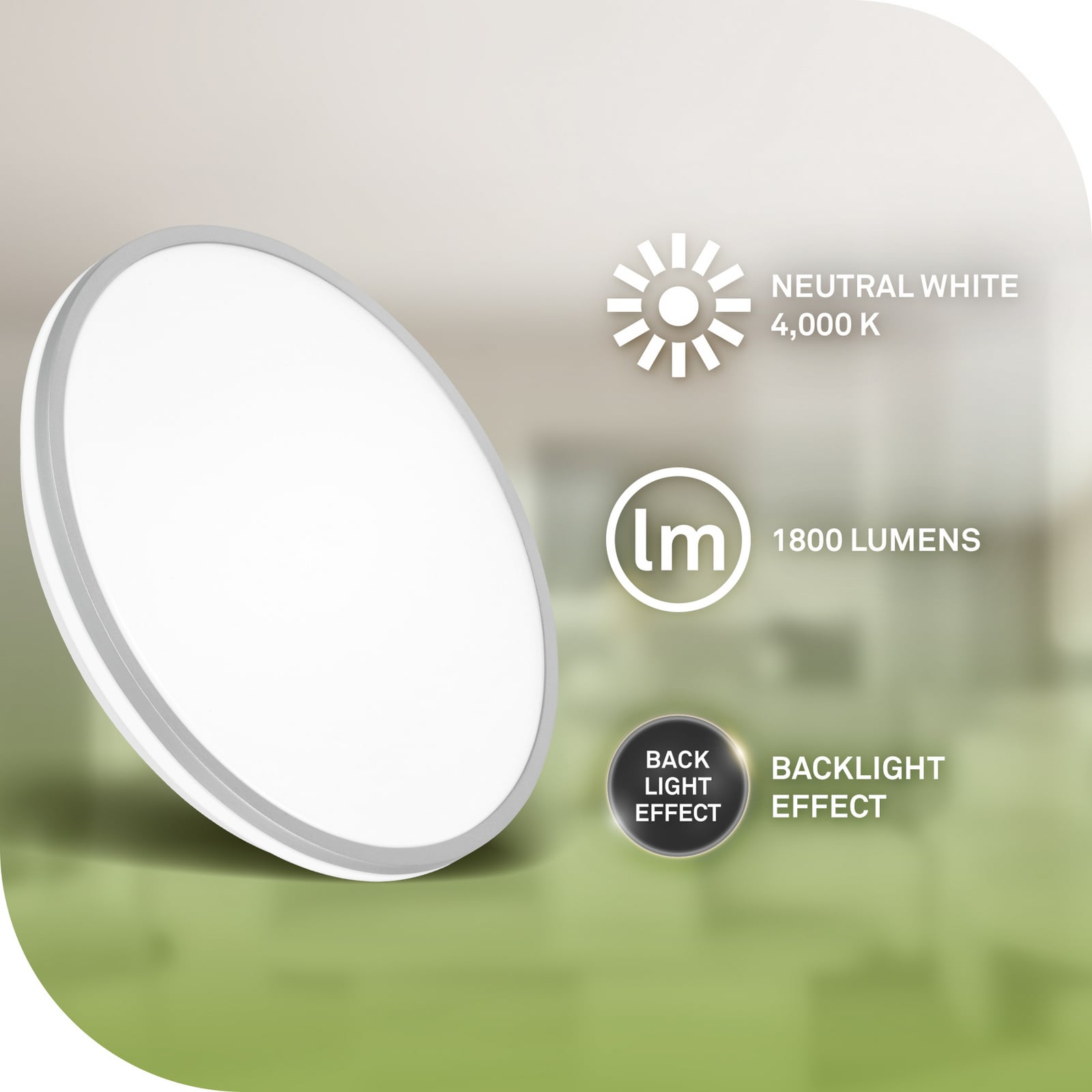 LED-es mennyezeti lámpa Pulap A, matt króm, Ø 33 cm, műanyag