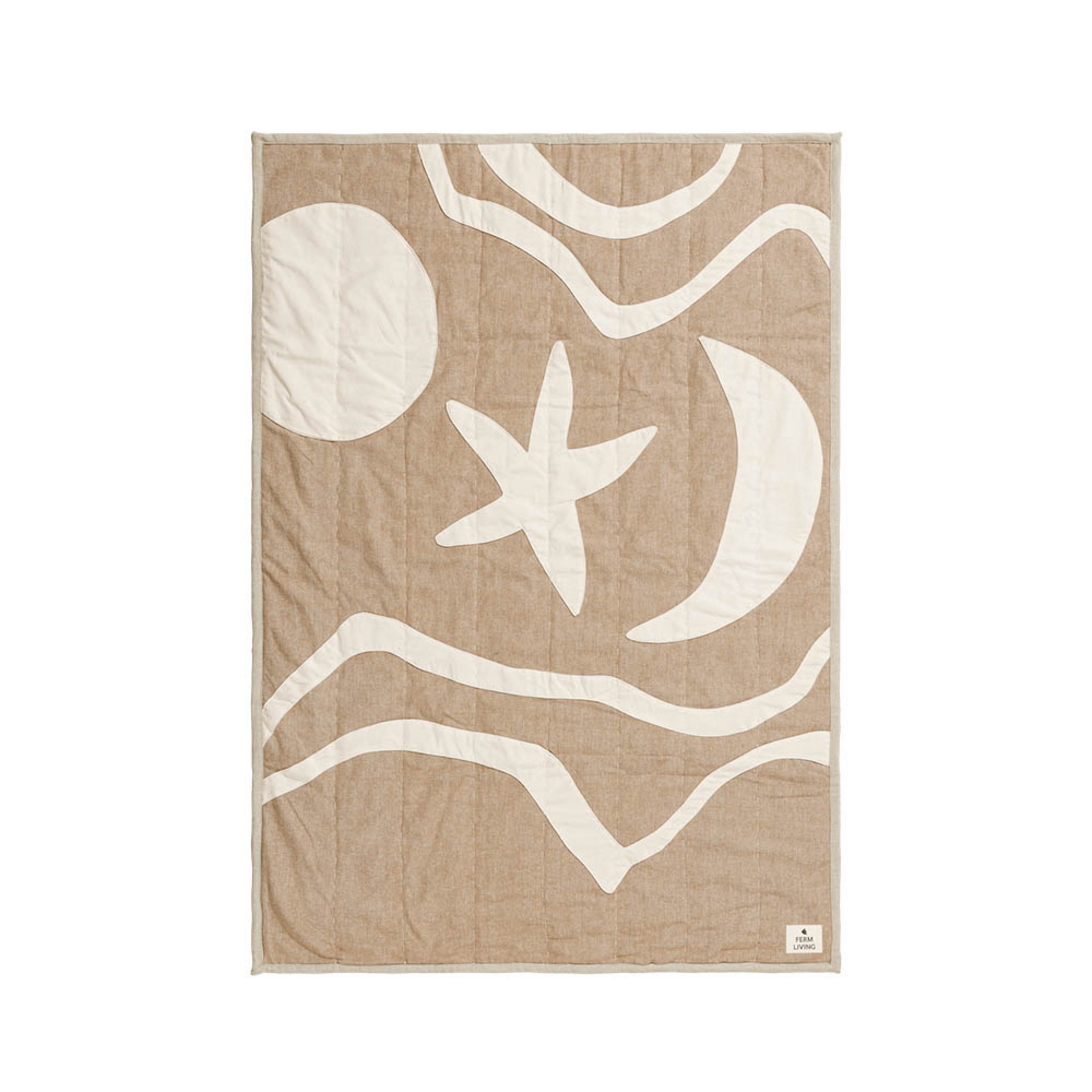 Kove Applique Plaid Tan/Cashmere - Ferm Living