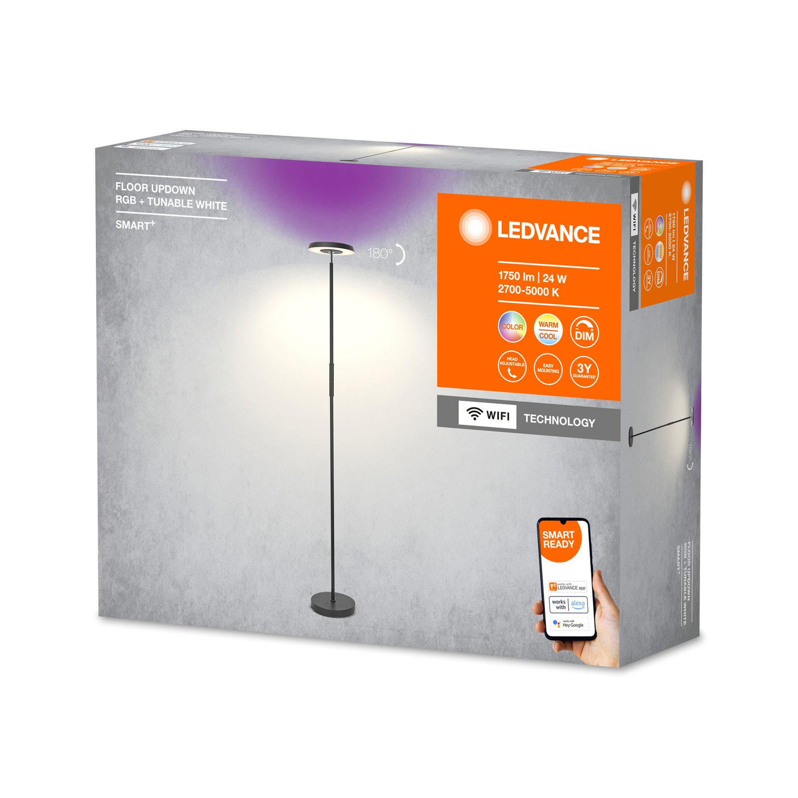 LEDVANCE SMART+ WiFi LED-Stehleuchte up/down RGBW