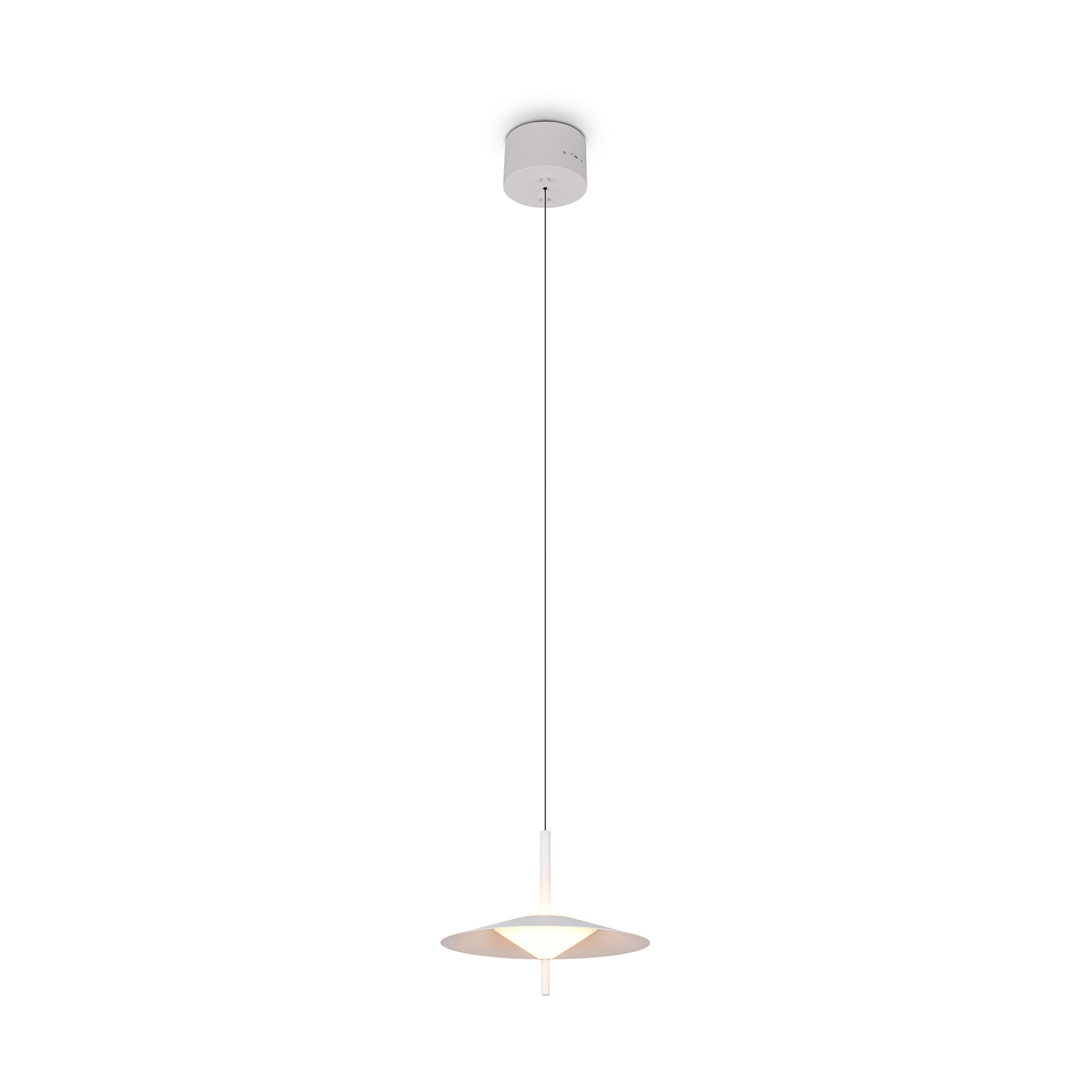 LED piekaramā lampa „Amalo“, matēti balta, Ø 30 cm, metāls, CCT LED piekaramā lampa „Amalo“, matēti balta, Ø 30 cm, metāls, CCT