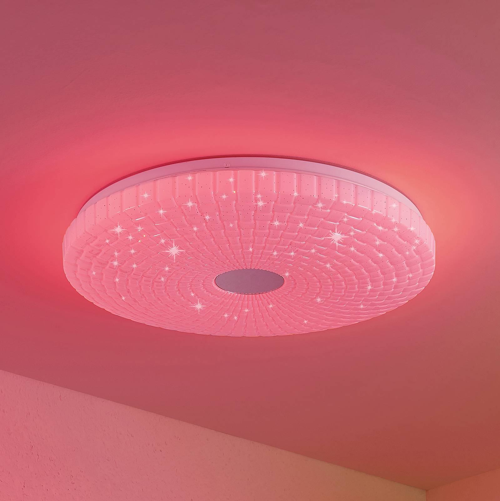 Lindby Laubini LED plafondlamp, RGBW, CCT, 48 cm
