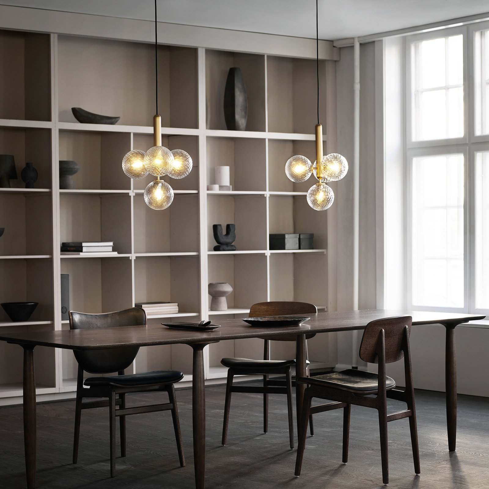 Miira 4 Lampadario Ottone/Optic Clear - Nuura