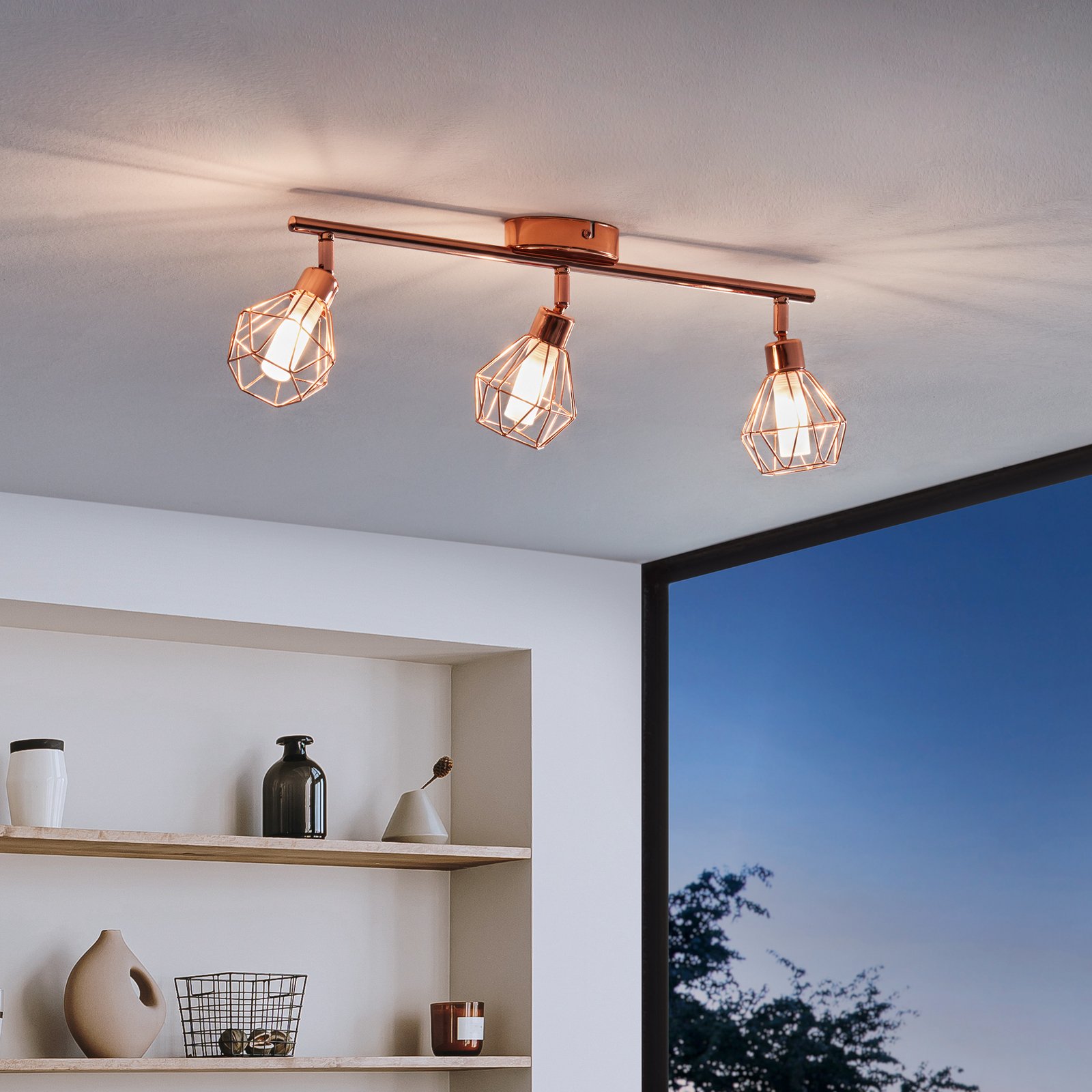 LED stropní světlo Zapata, tři lampy