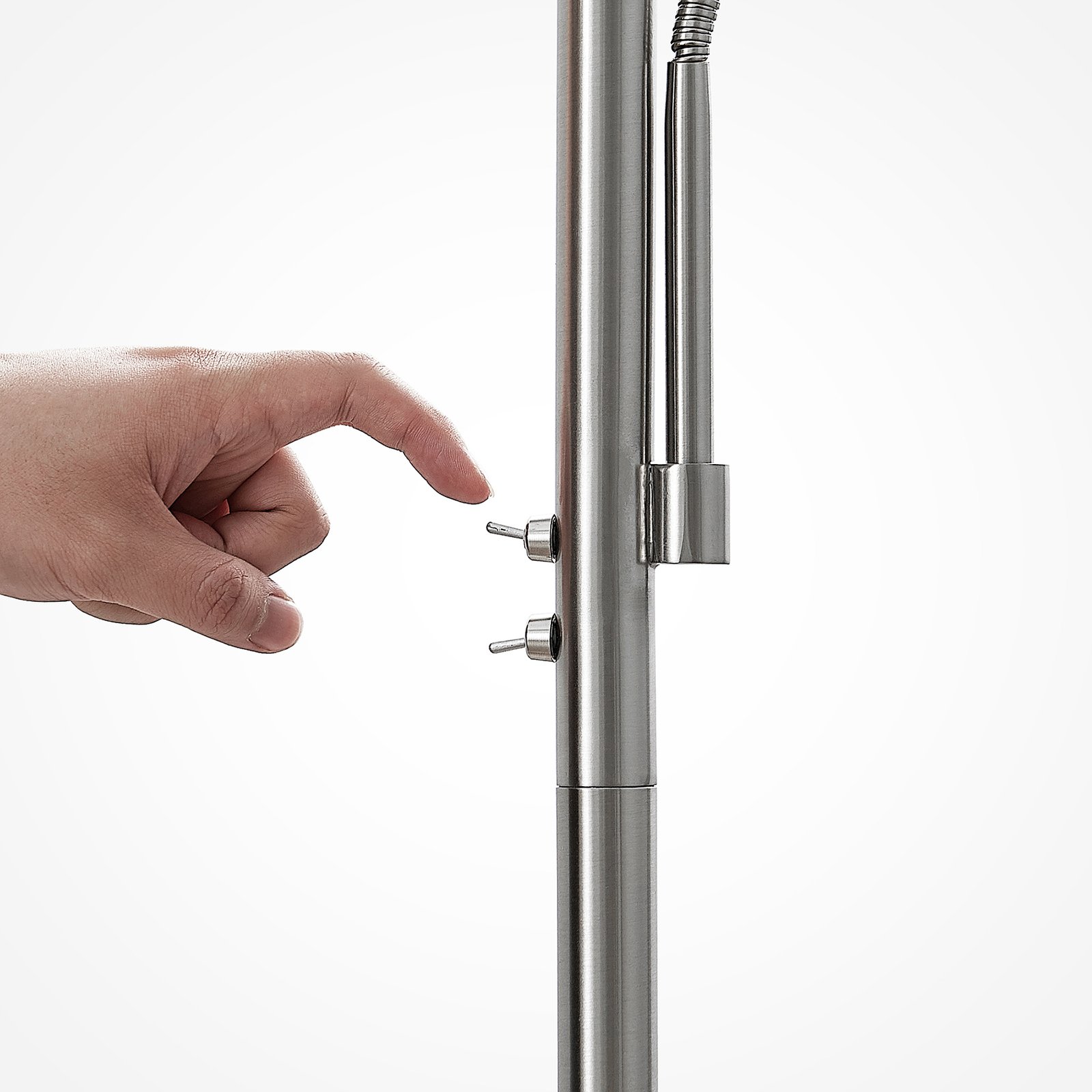 Colima Lampadaire Nickel/Grey - Lindby