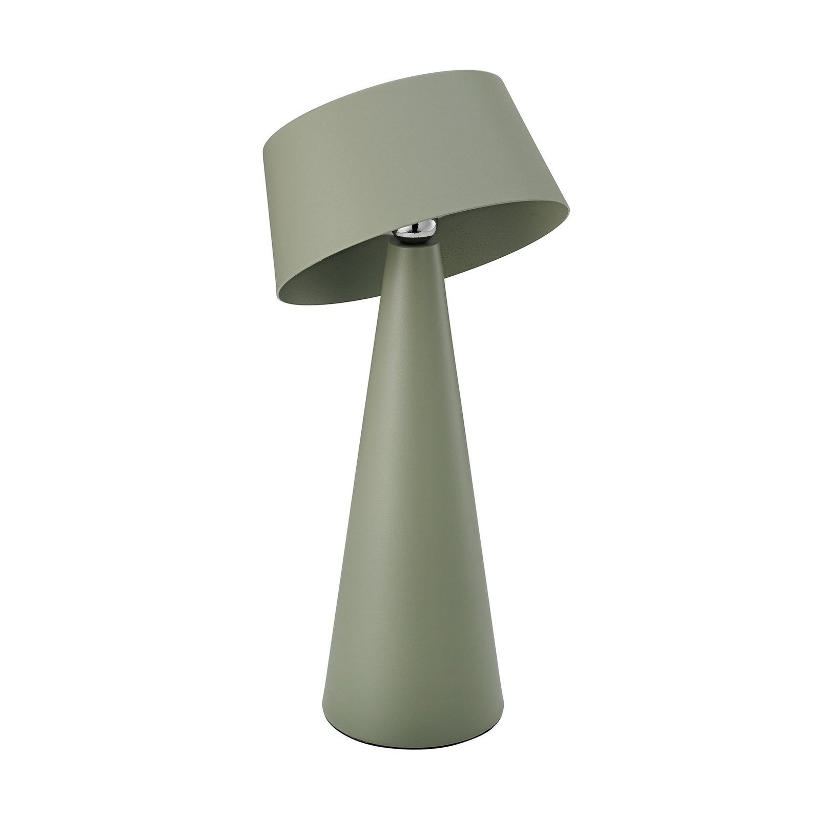 Lampa stołowa LED Solino, zielona, zasilanie słoneczne/USB, 26 cm, IP44
