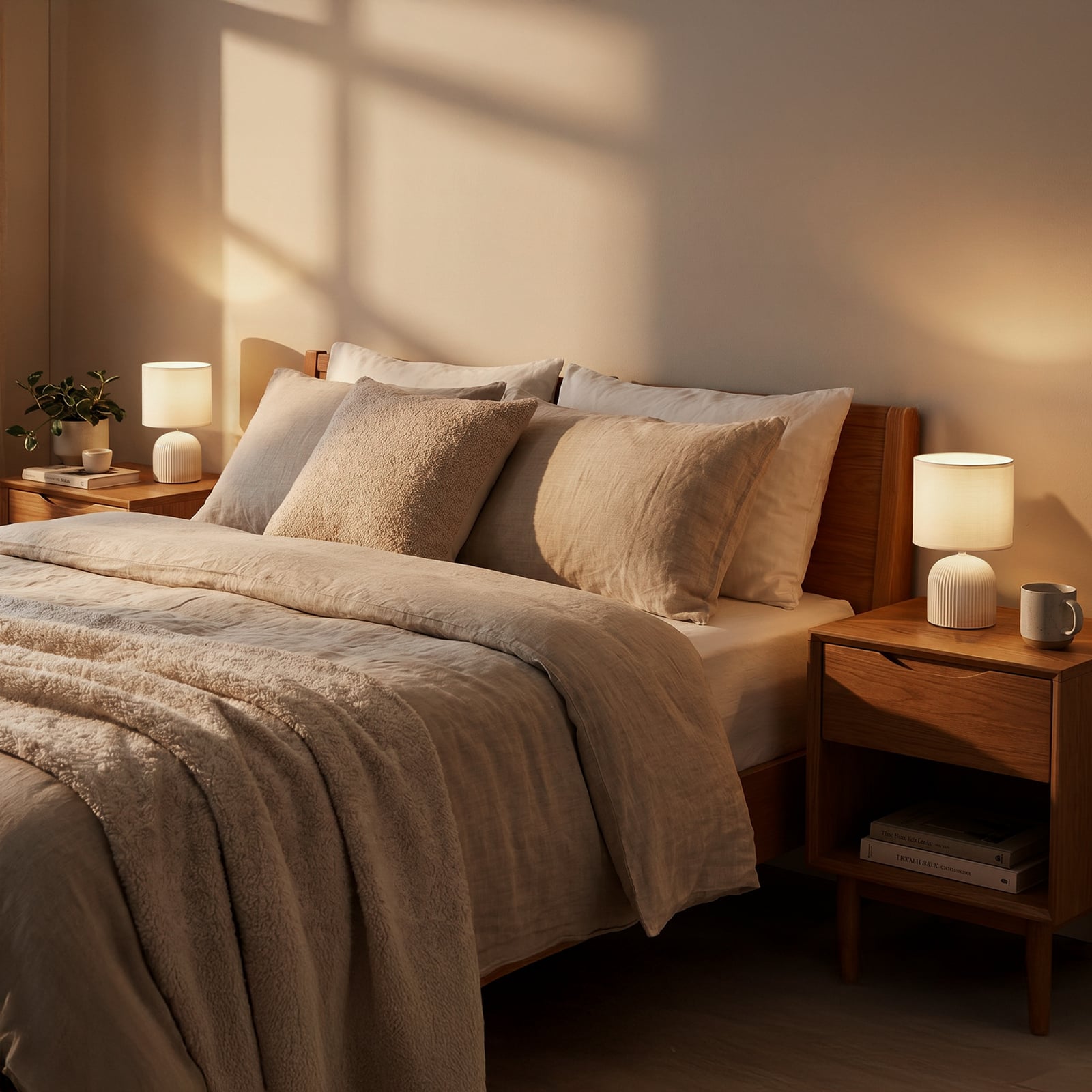 Bordslampa Ino, vit, höjd 28 cm, E14, keramik, textil
