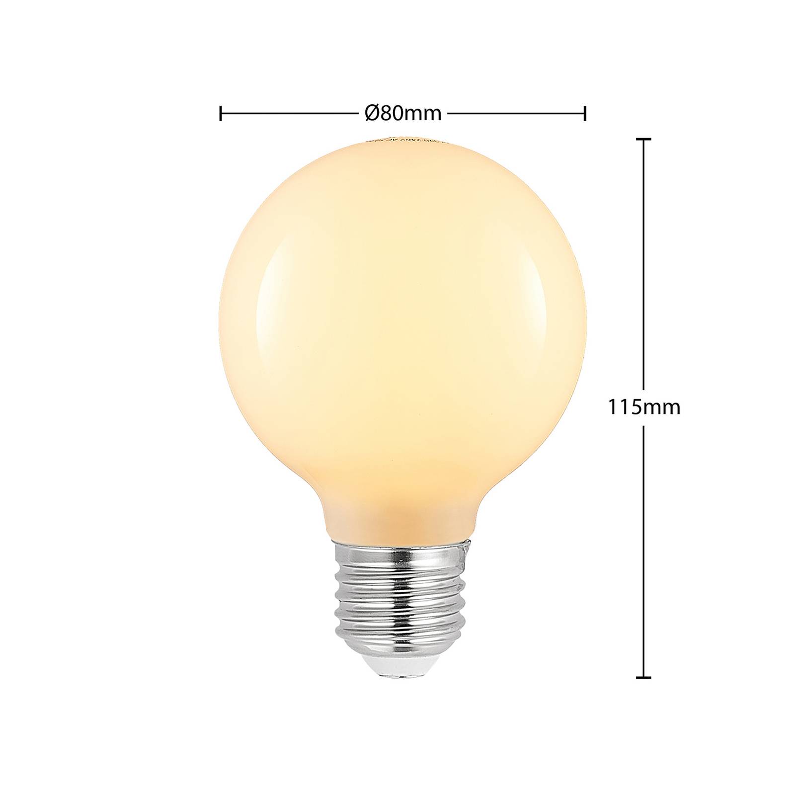 LED žiarovka E27 4W G80 2 700 K stmieva opál 2ks