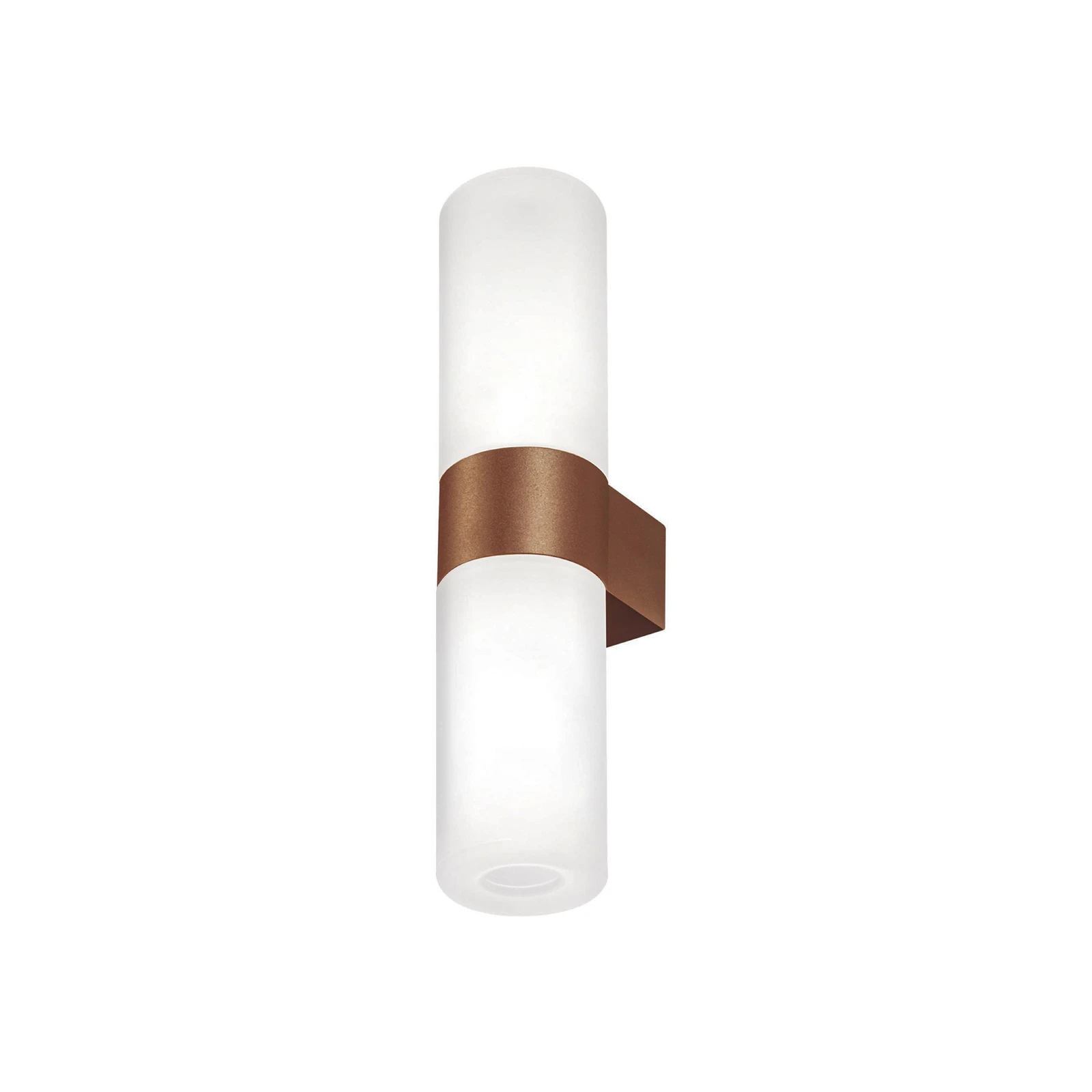 kdln sienas lampa Pastilla, bronza, augstums 36 cm, stikls