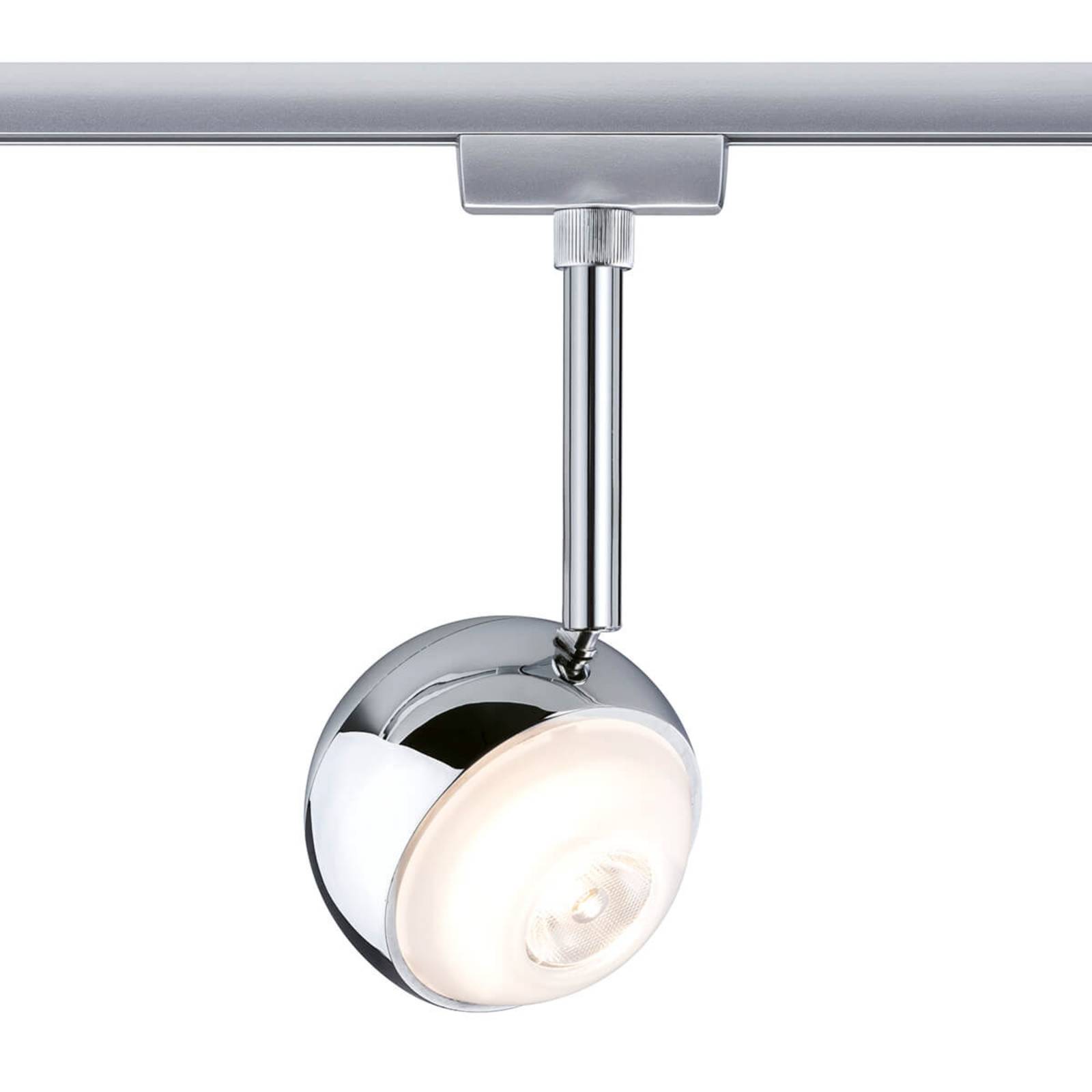 Paulmann URail Capsule II LED spot, matt chrome, for Living / Dining Room, metal, 6 W, W: 8 cm, H: 21 cm