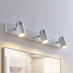 Lindby spot Kardo, 3 lampes, blanc, métal, IP44