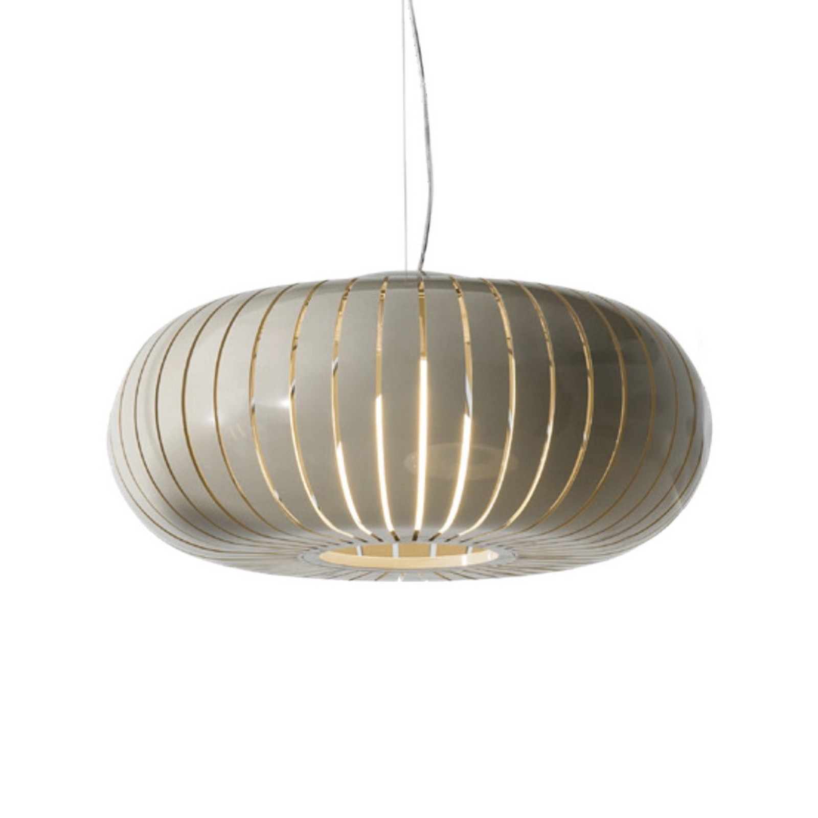 Lampă suspendată Kartell Teresa gri Ø 50 cm E27-LED - Camera de zi / sufragerie - Design - Plastic