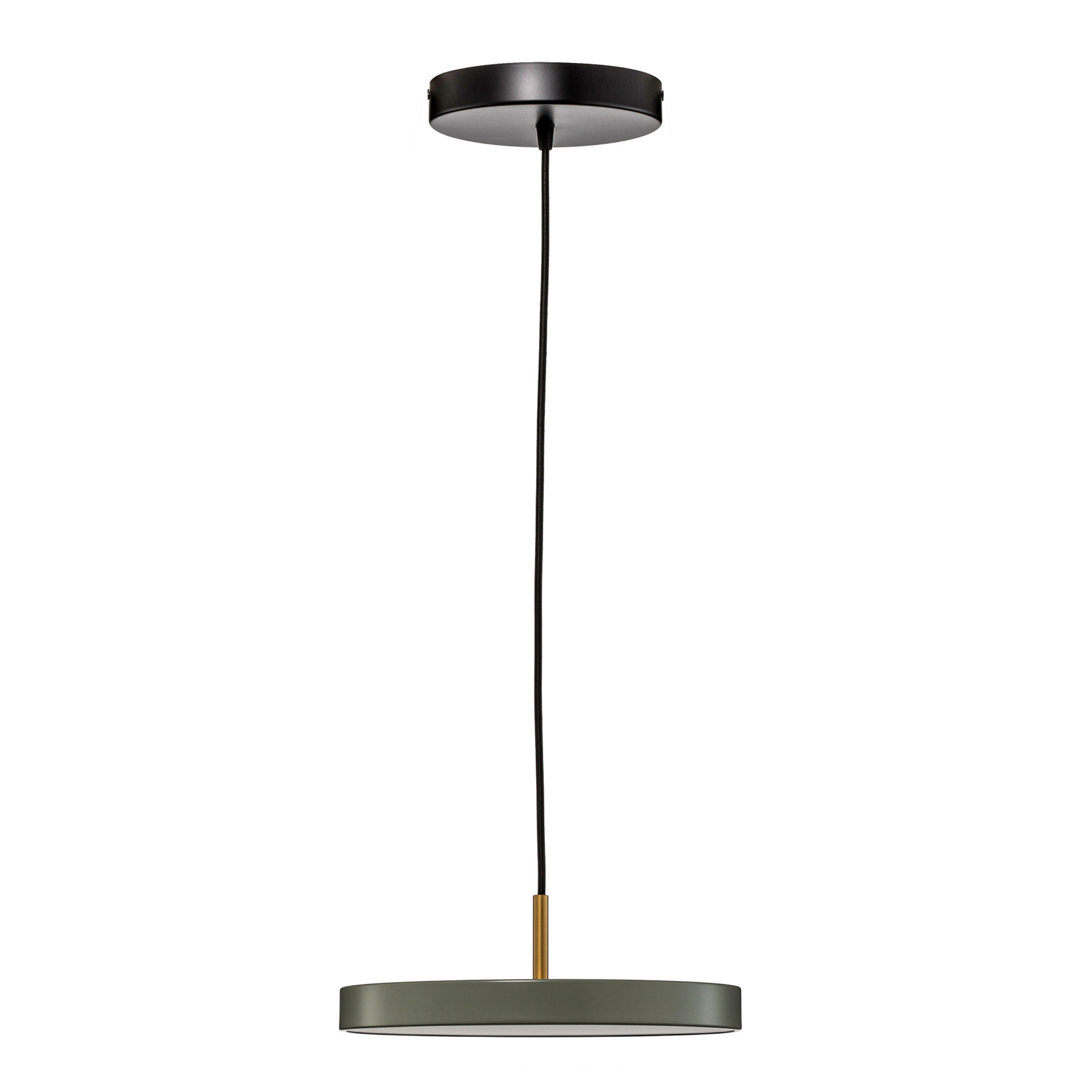 Suspension LED Asteria Mini vert clair/laiton Ø 31 cm - UMAGE