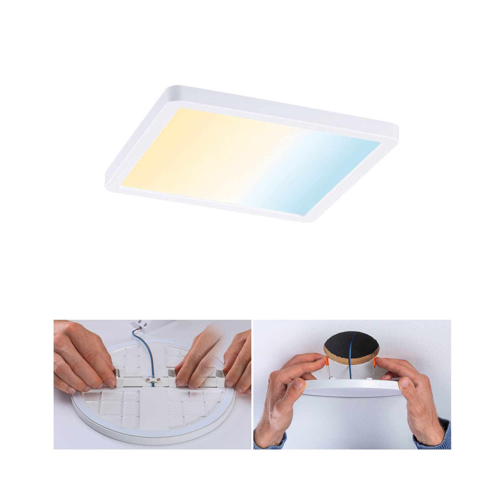 E-shop Paulmann LED panel Areo hranatý biely 17,5cm
