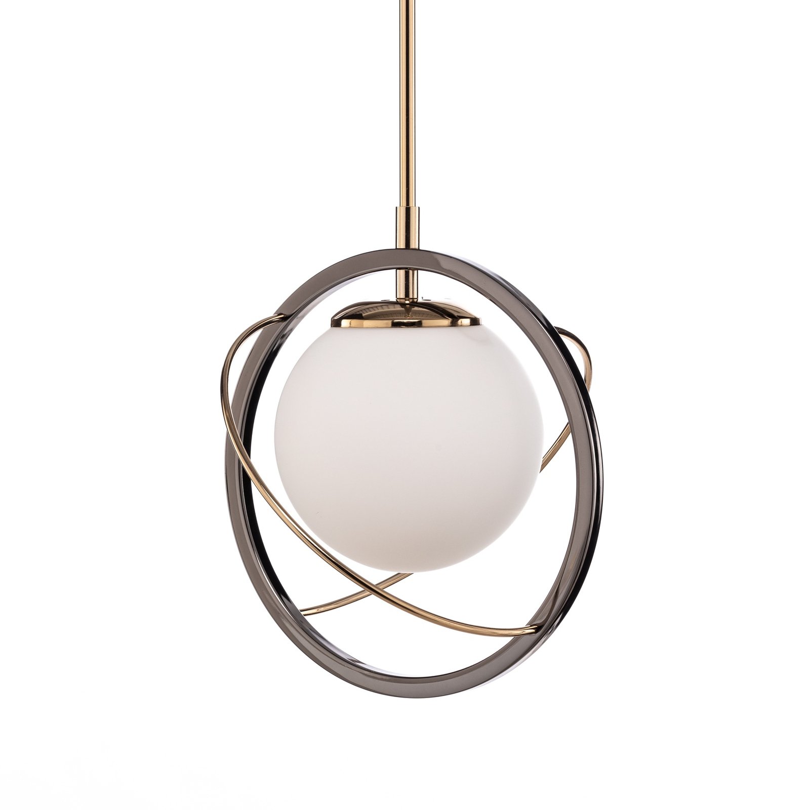 Hanglamp Mondo, goud/parelzwart, 1-lamp