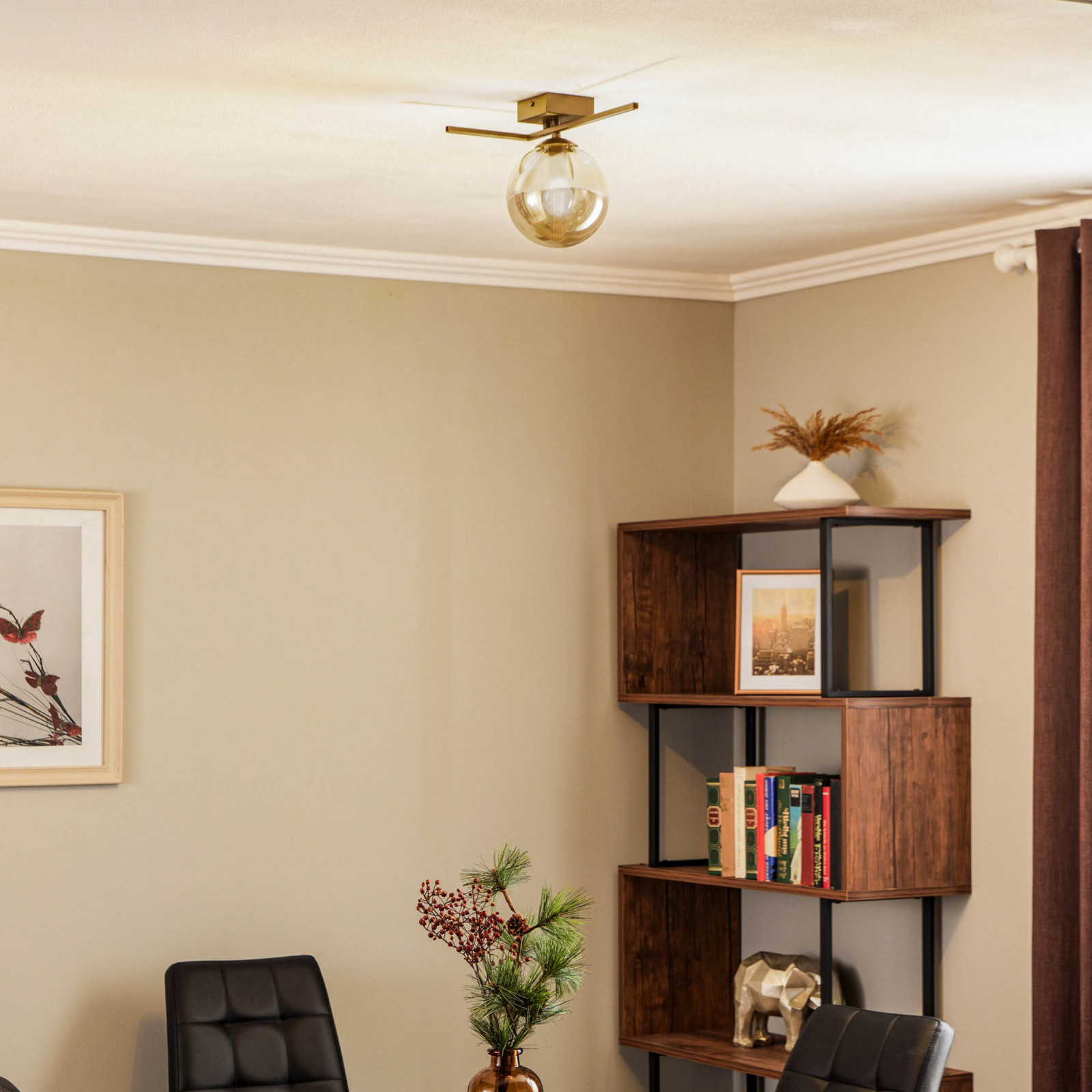 EMIBIG LIGHTING Plachetă Imago 1G 1 bec negru/grafit - Camera de zi / sufragerie - Modern - negru grafit - Metal