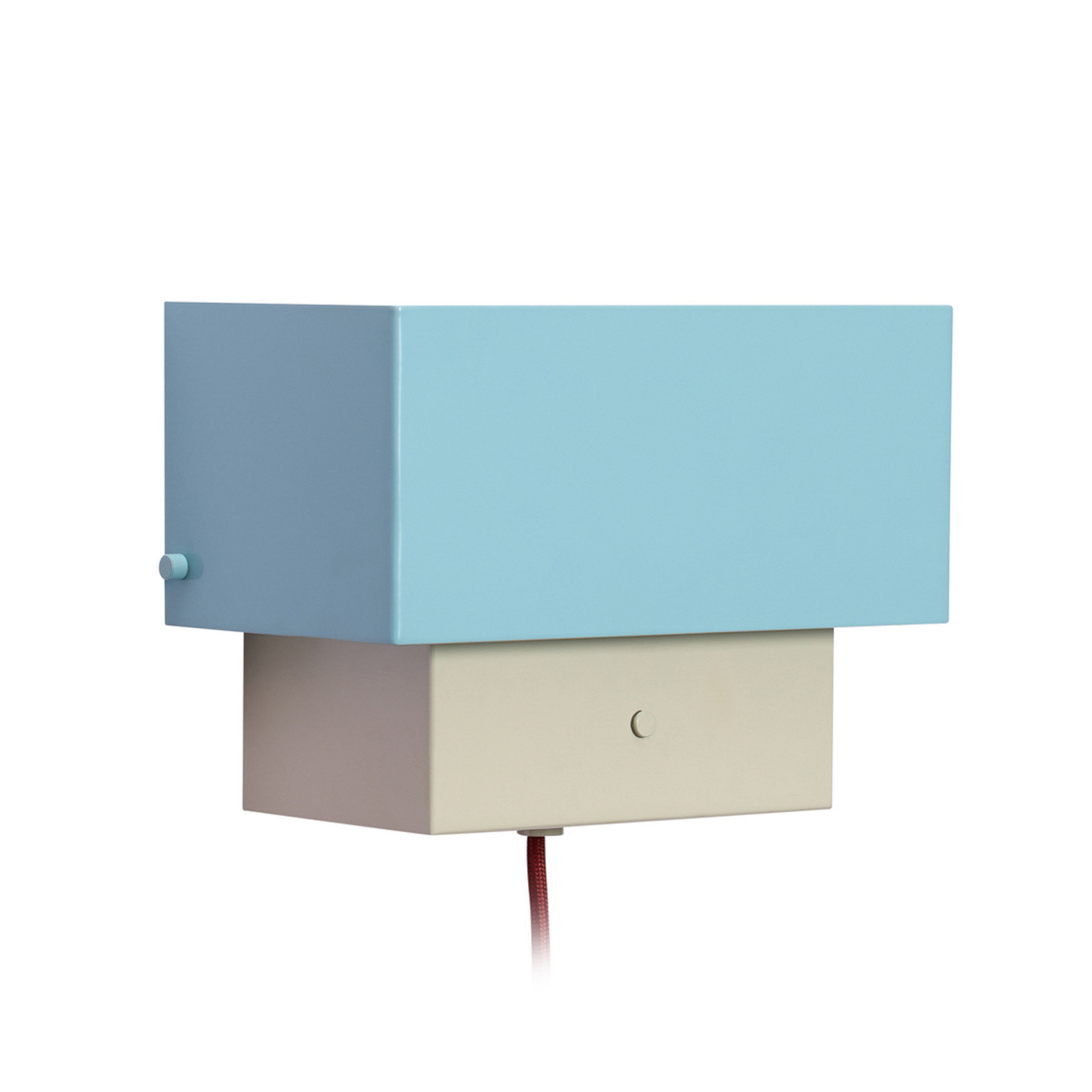 Wandleuchte Arte, blau/sandfarben, Breite 22 cm, Eisen