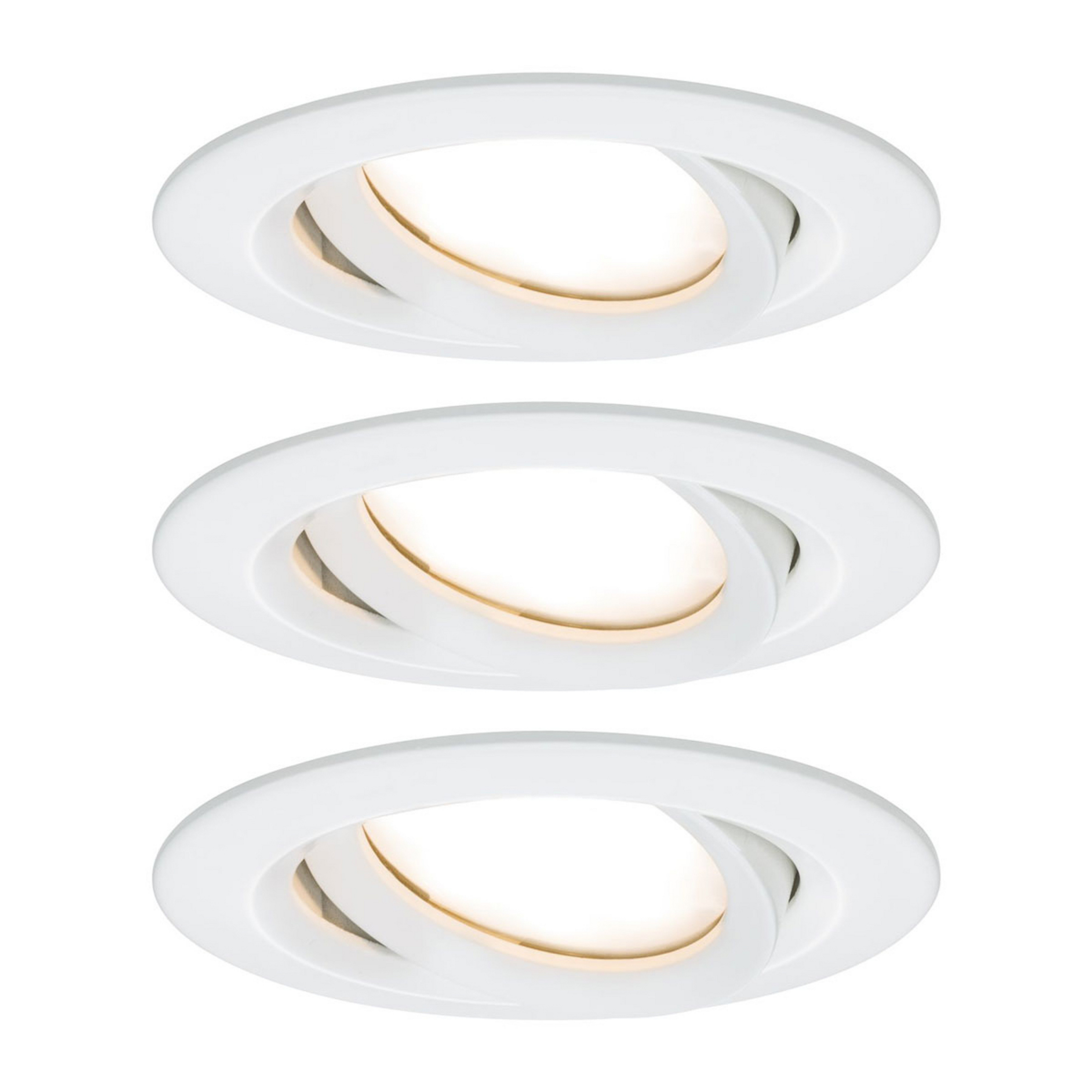 Paulmann Nova Plus 3 faretti LED rotondi dimmerabili/swivelling.