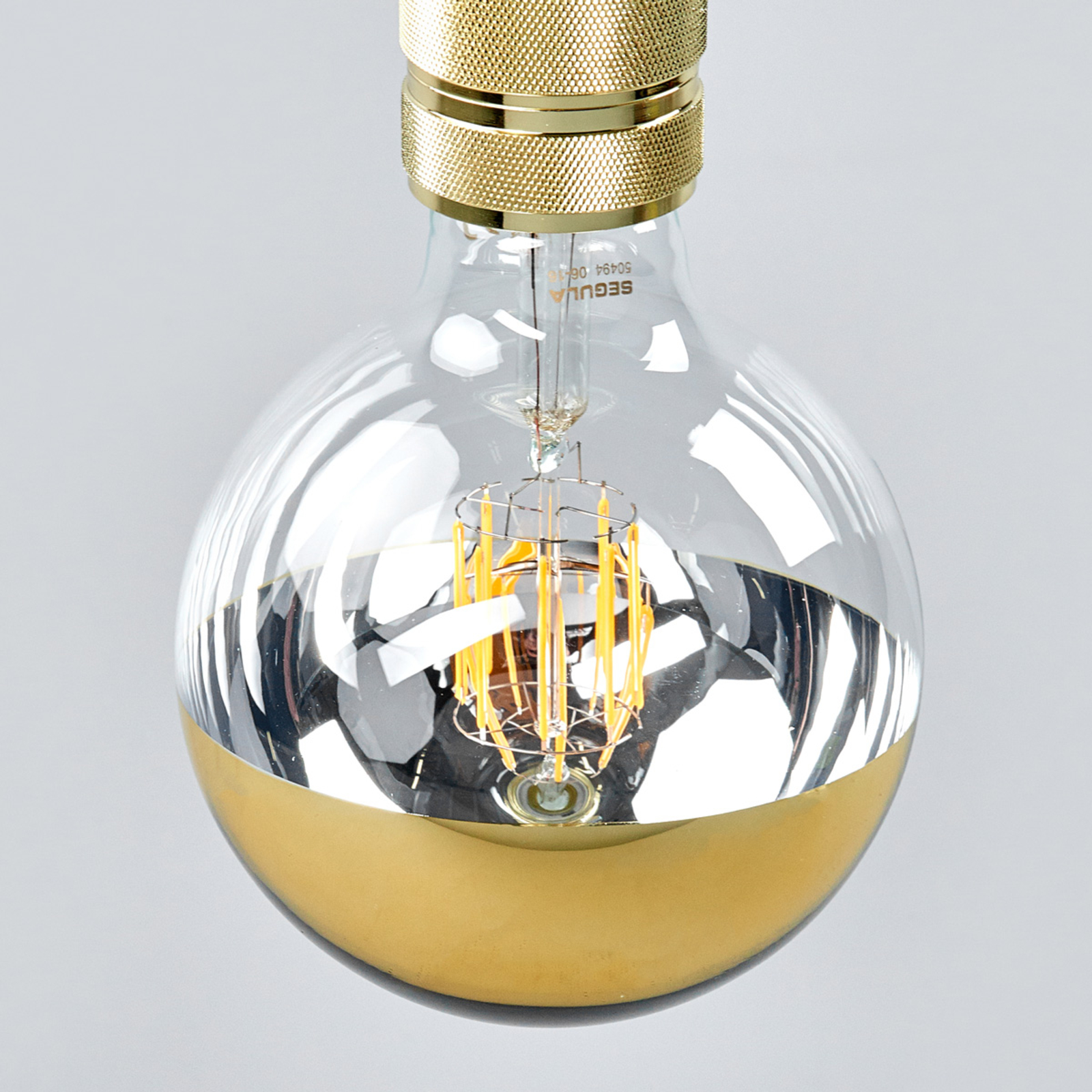 LED-toppförspeglad lampa E27 7 W guld