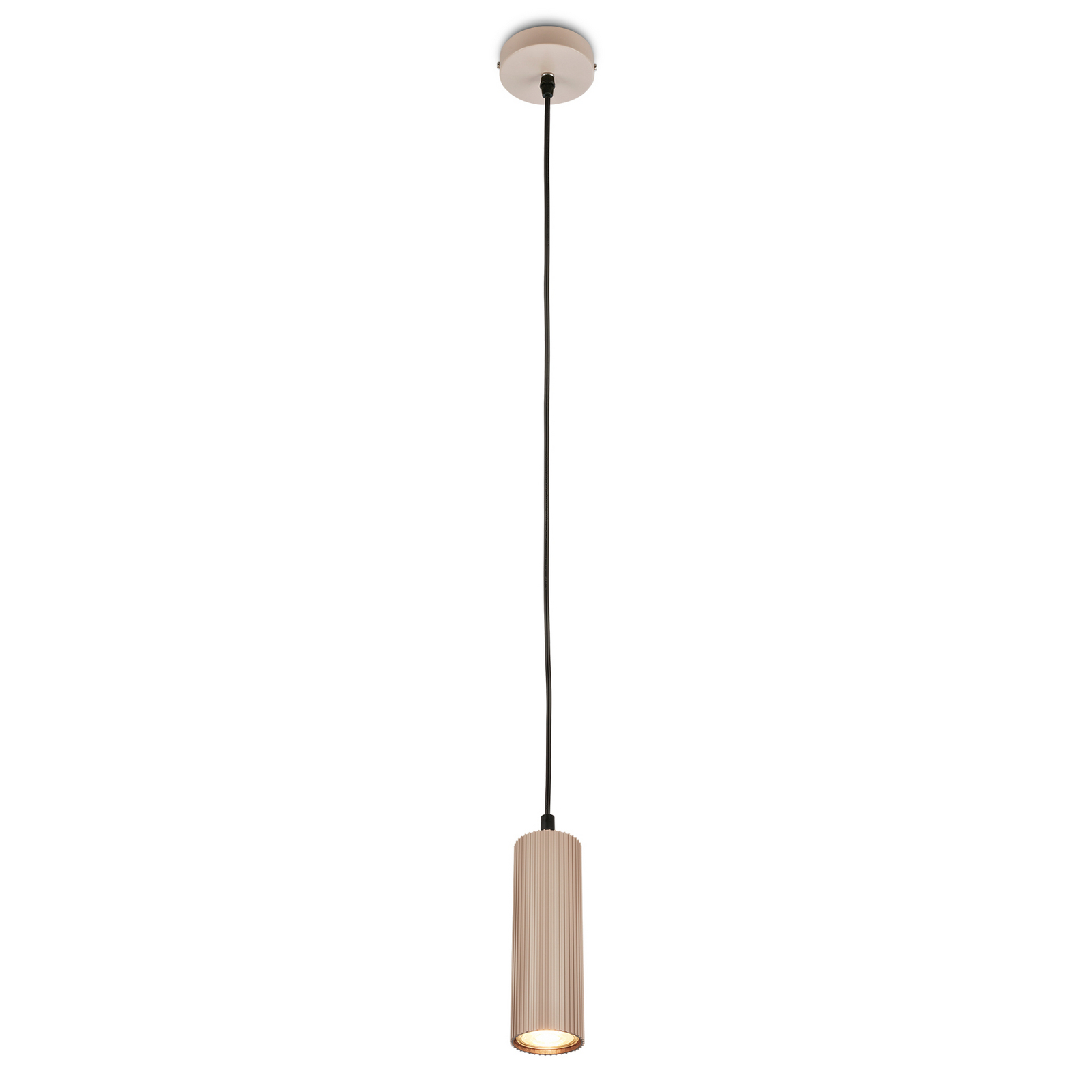 Suspension Ida, beige, à 1 lampe, Ø 10 cm, GU10 Suspension Ida, beige, à 1 lampe, Ø 10 cm, GU10