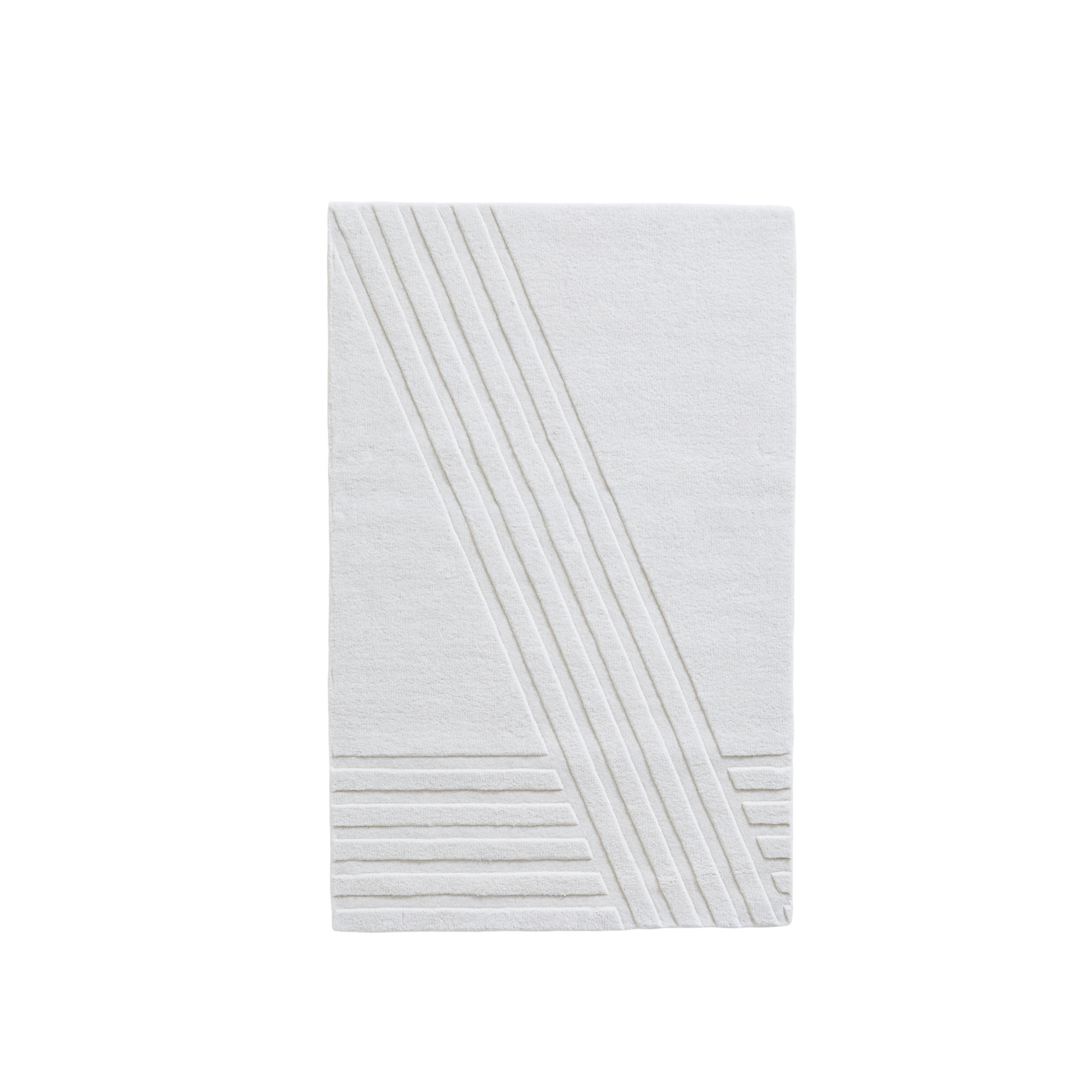 Kyoto rug, white, 90 cm x 140 cm, wool - Woud