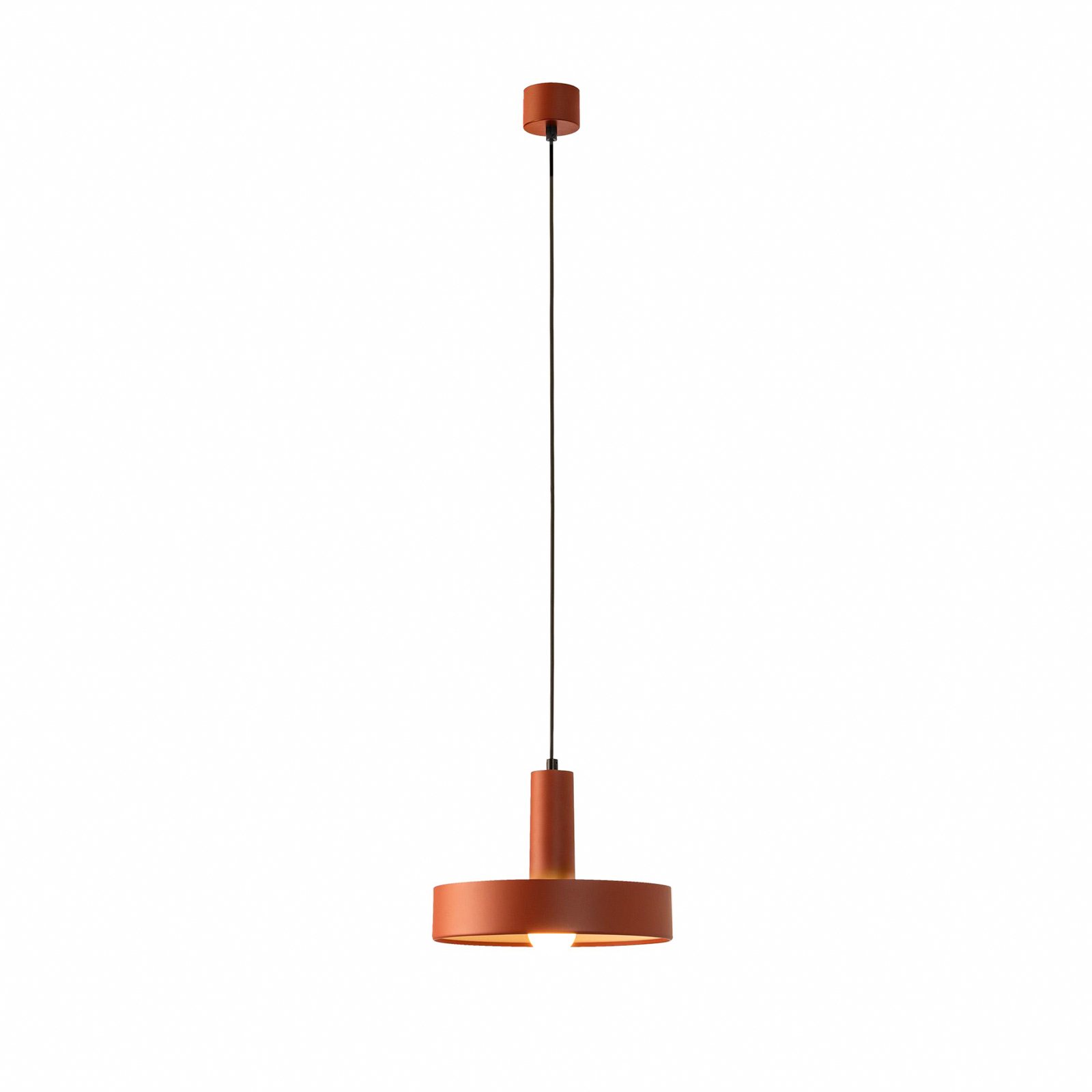 LEDS-C4 Suspension Keops 1, terracotta mat, Ø 28 cm, aluminium