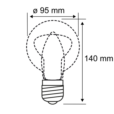 Paulmann LED-Globelampe E27 7W dim to warm