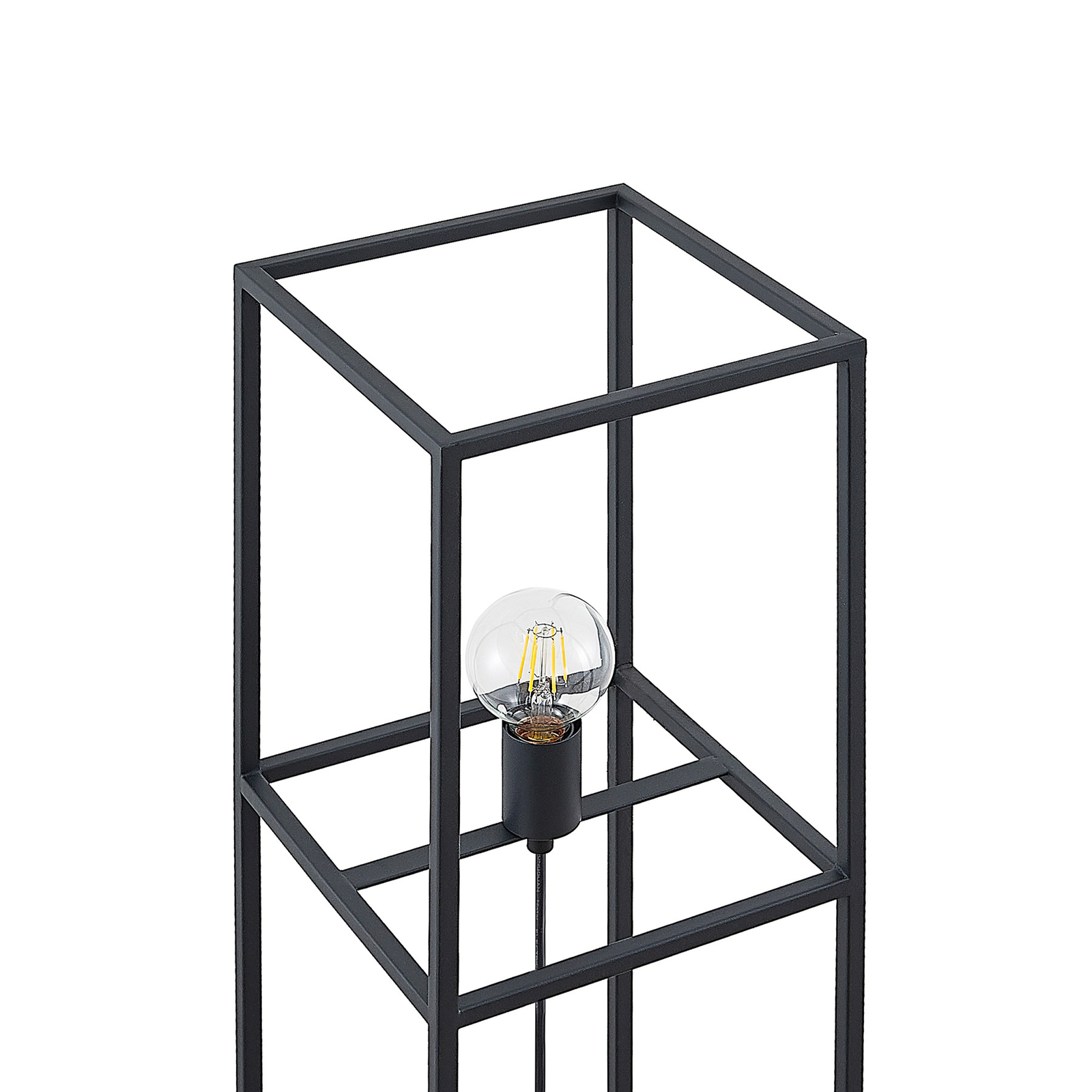 Lindby Jordana Stehlampe, Rahmen, schwarz, 1-fl.