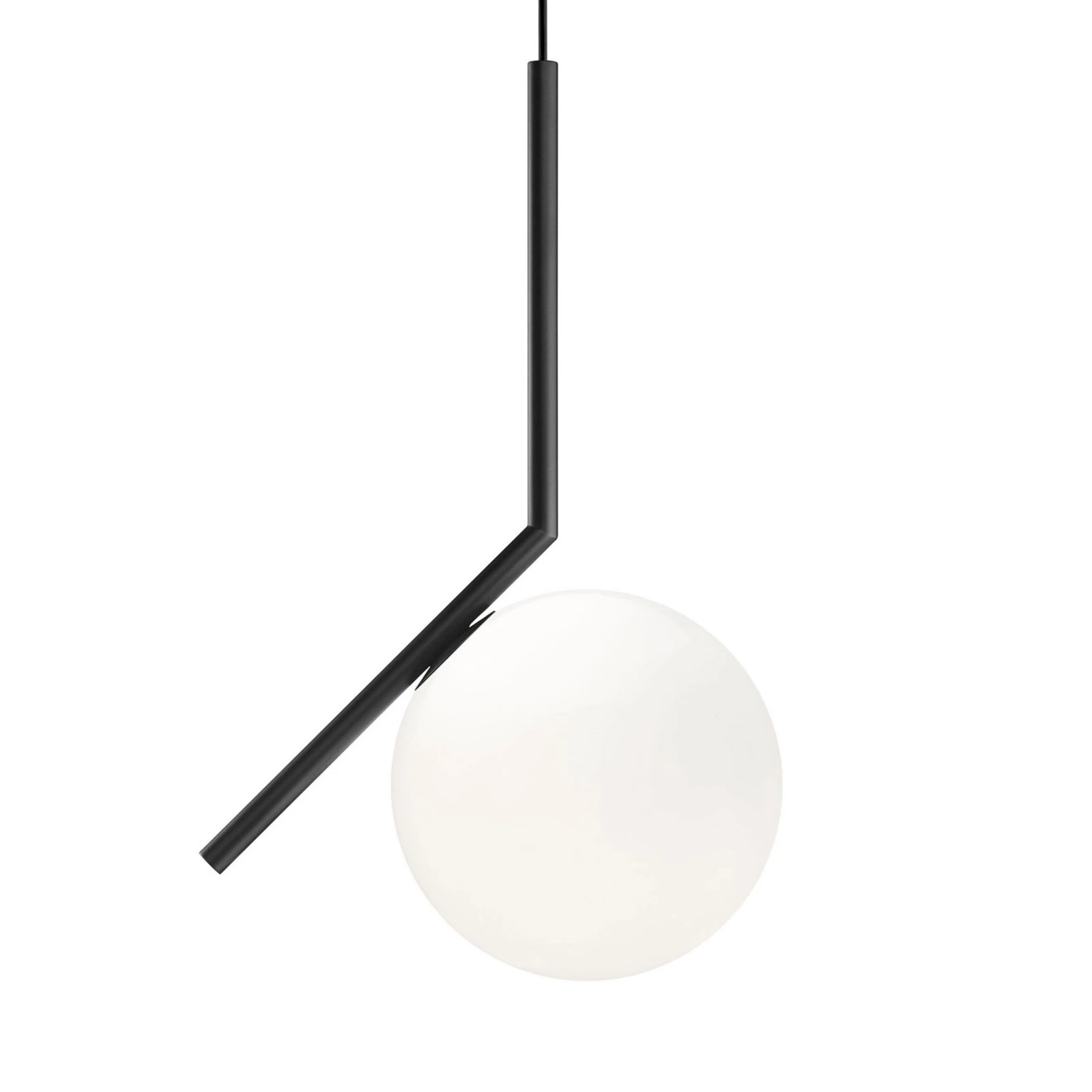 FLOS IC S1 dizainerio pakabinamas šviestuvas, juodas, Ø 20 cm
